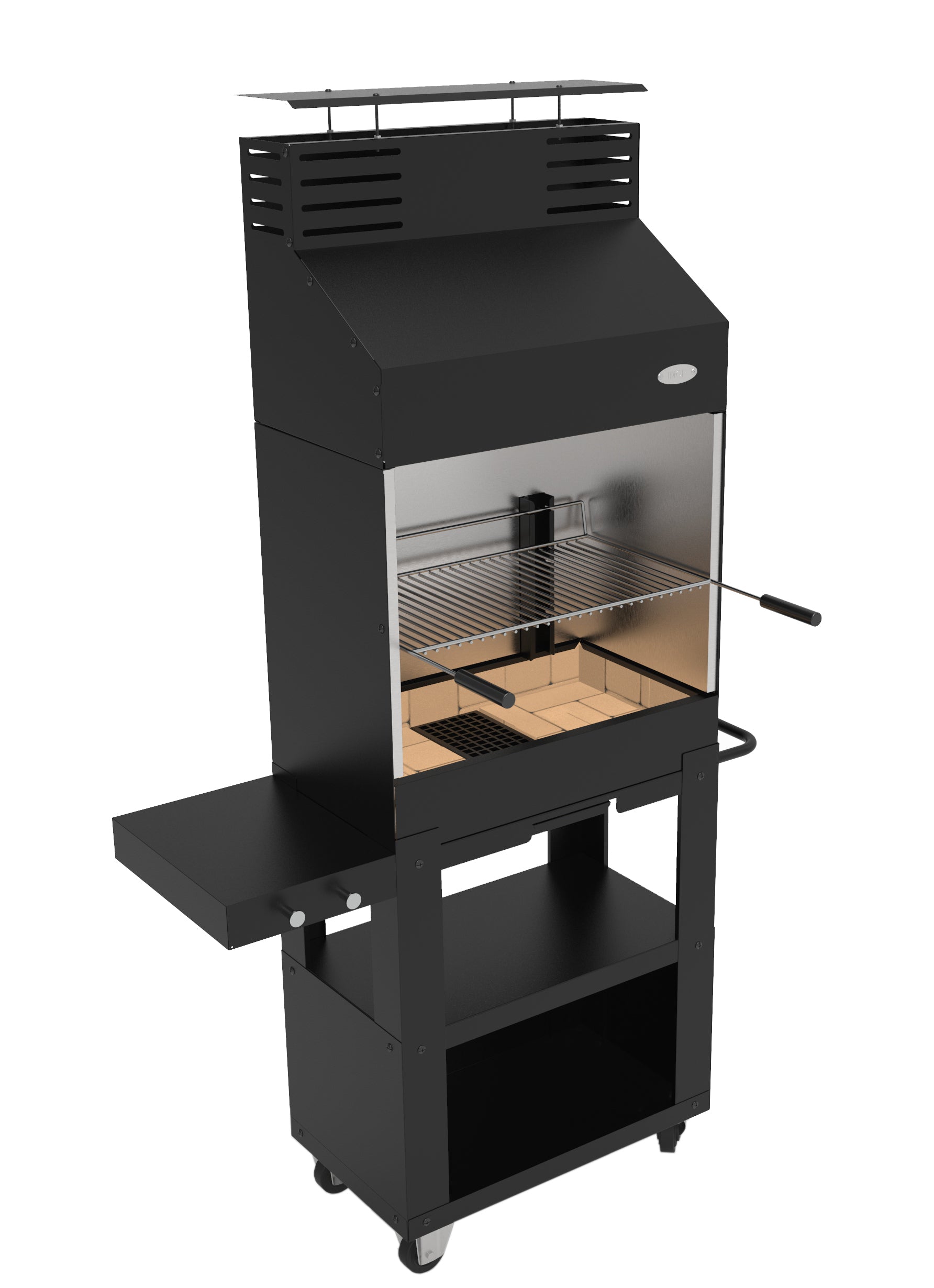 Barbacoa Castelar con Parrilla Regulable para Leña o Carbón