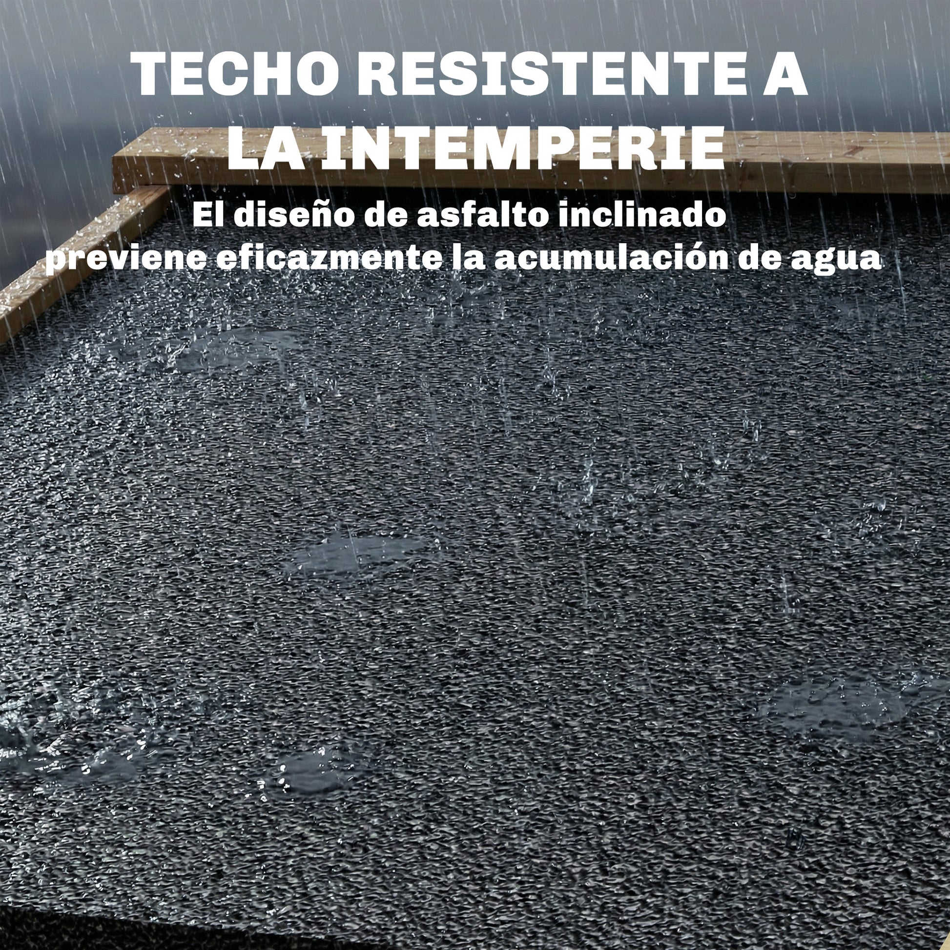 Outsunny Armario de Exterior de Madera Caseta Jardín Exterior con Techo de Asfalto 2 Puertas Ventiladas con Pestillo 2 Estantes Extraíbles Cobertizo de Jardín para Almacenaje Herramientas Natural