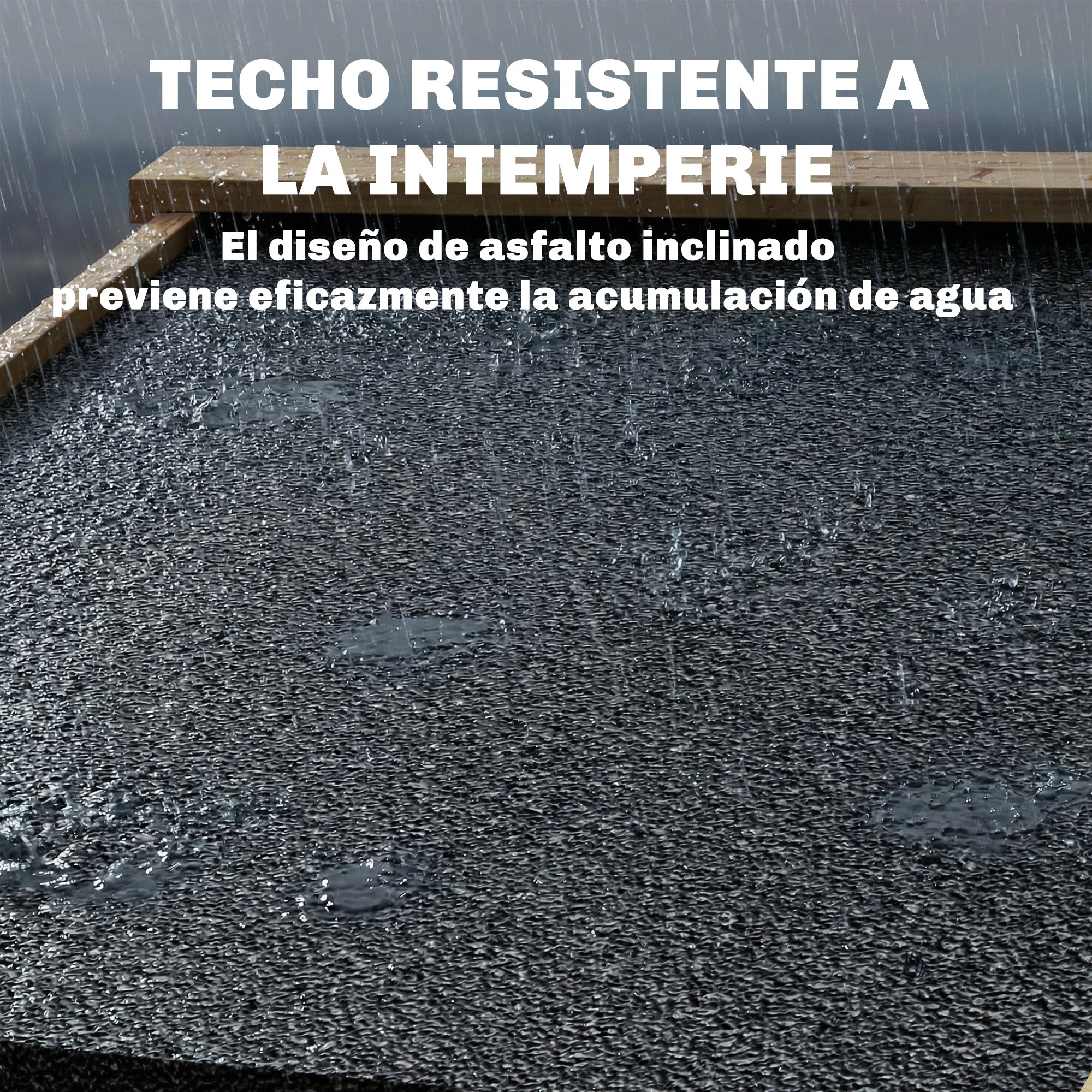 Outsunny Armario de Exterior de Madera Caseta Jardín Exterior con Techo de Asfalto 2 Puertas Ventiladas con Pestillo 2 Estantes Extraíbles Cobertizo de Jardín para Almacenaje Herramientas Natural