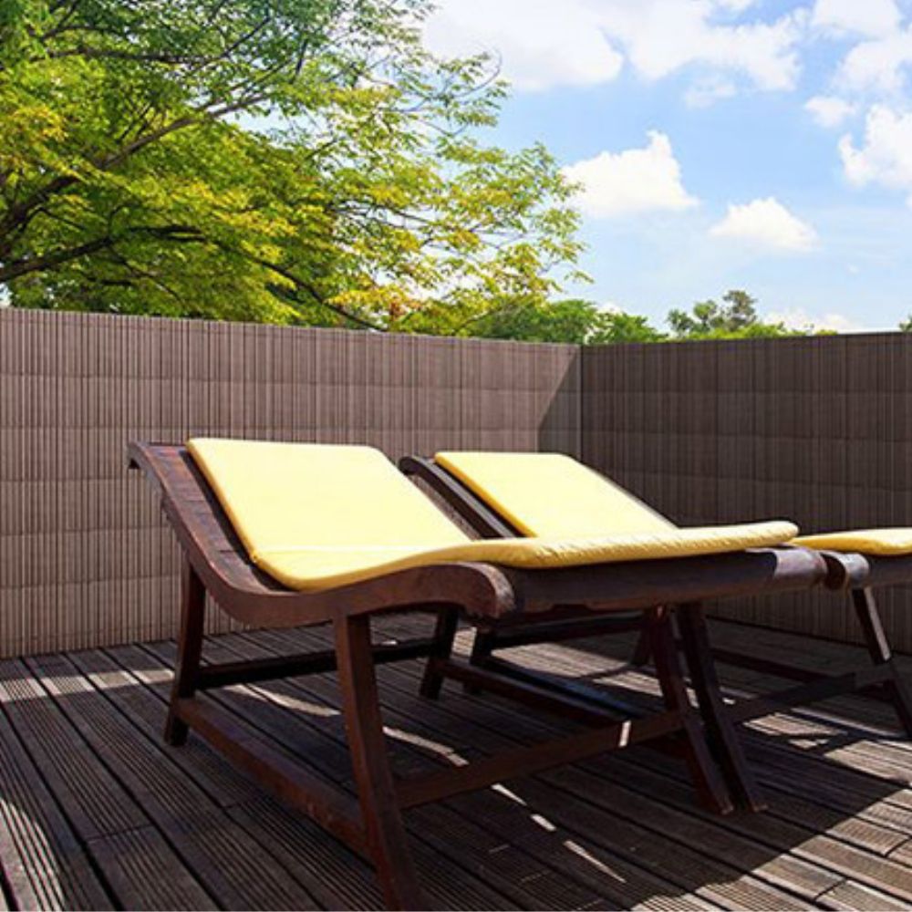 Cañizo PVC doble cara (Chocolate). Rollo 1,5x3m