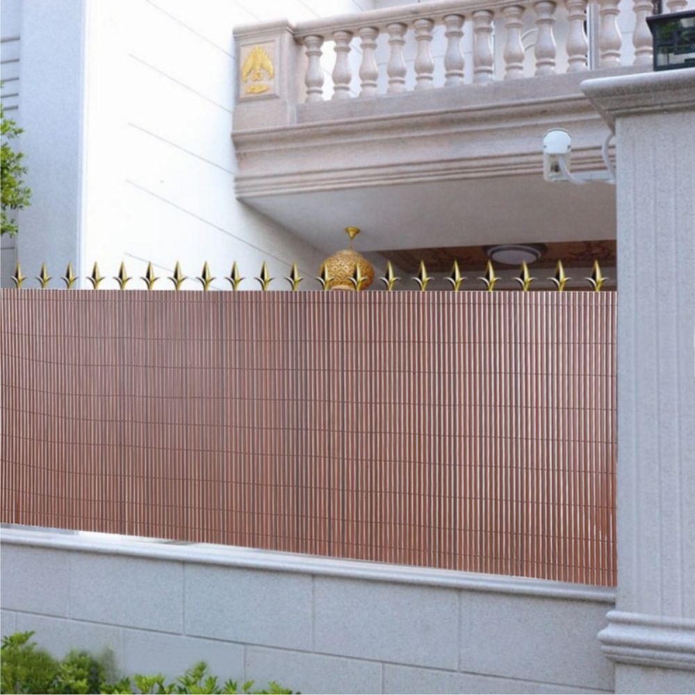 Cañizo PVC doble cara (Chocolate). Rollo 2x3m