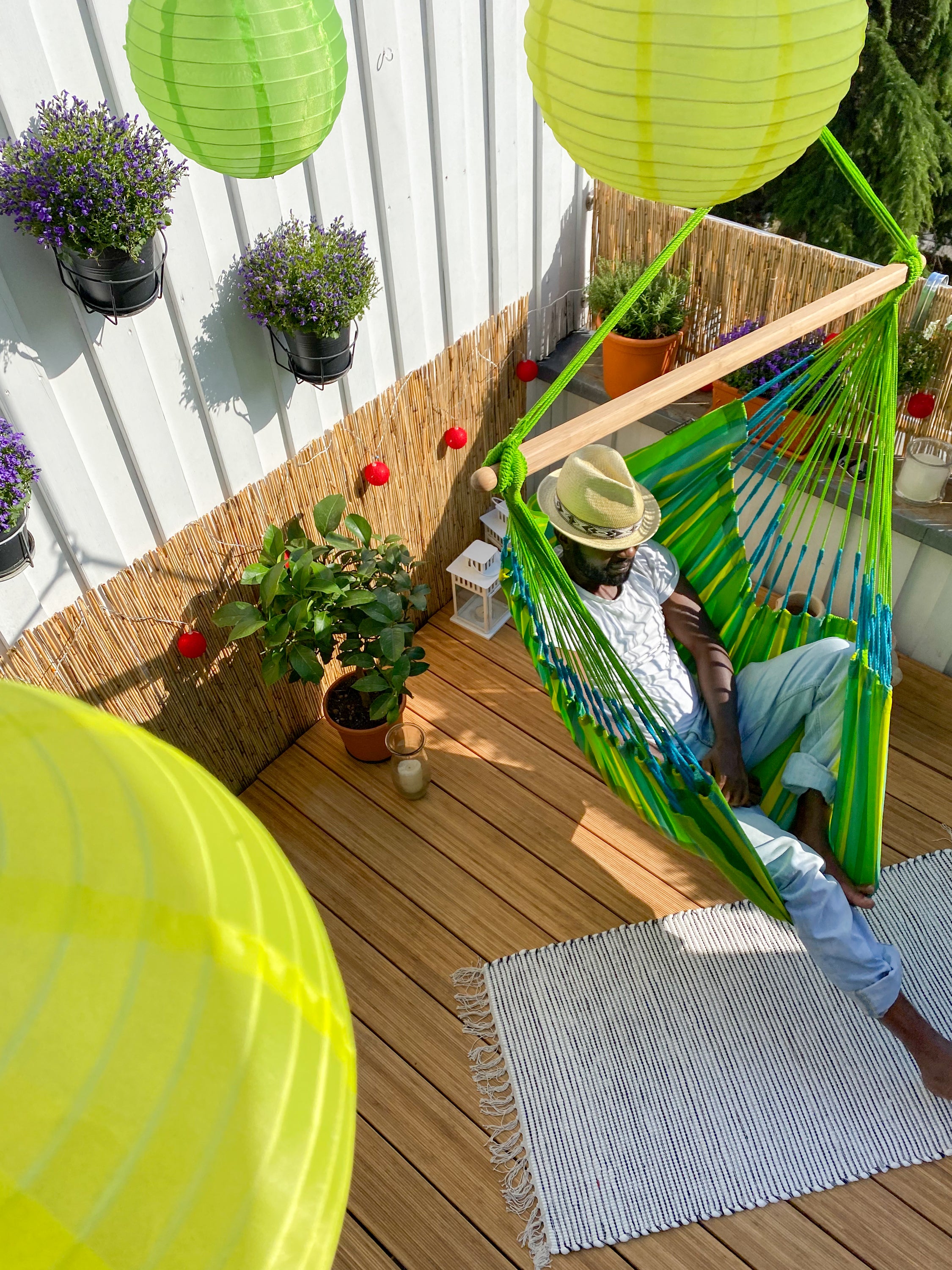Silla exterior colgante kingsize Domingo (Lime)