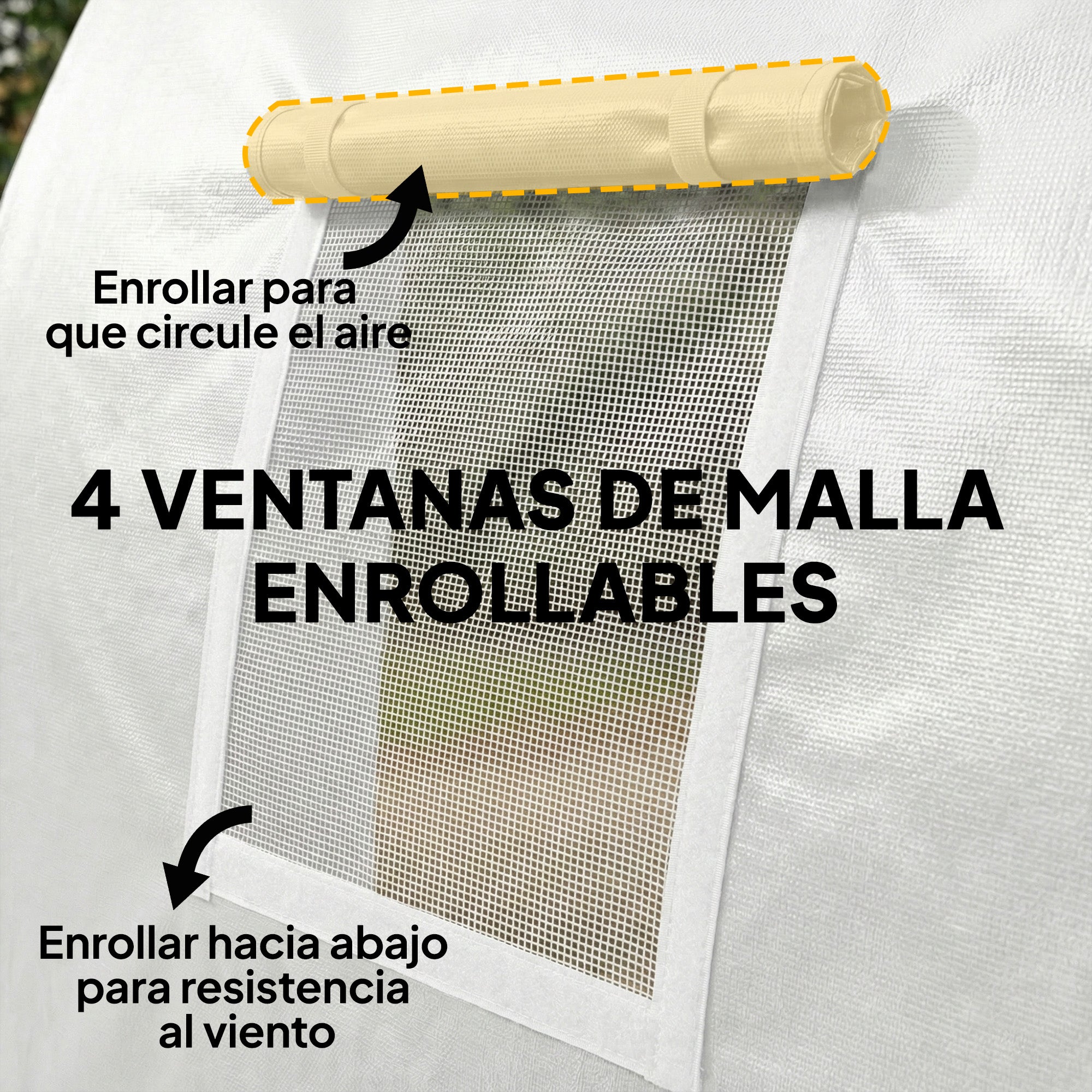 Outsunny Carpa Garaje Portátil 3x6 m, Garaje Exterior para Coche Impermeable con Puerta Enrollable con Cremalleras y 4 Ventanas, Marco Metal Galvanizado, UPF 30+, Cobertizo de Almacenamiento, Blanco