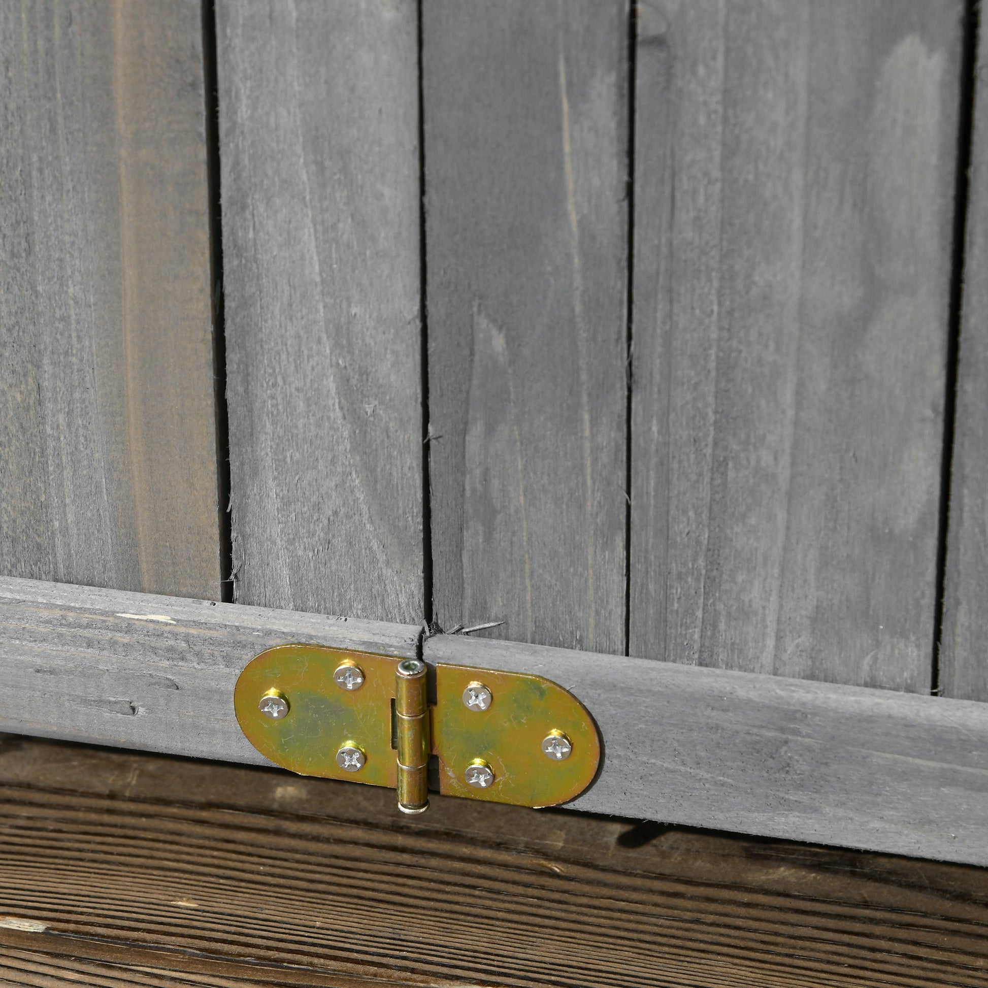 Outsunny Jardinera de Madera Plegable Jardinera Elevada para Cultivos Verduras Flores en Exterior Patio Balcón Terraza 70x30x25 cm Gris