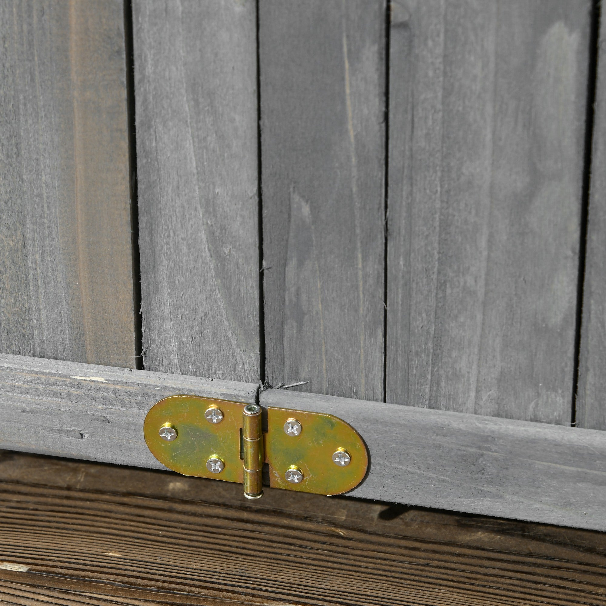 Outsunny Jardinera de Madera Plegable Jardinera Elevada para Cultivos Verduras Flores en Exterior Patio Balcón Terraza 70x30x25 cm Gris