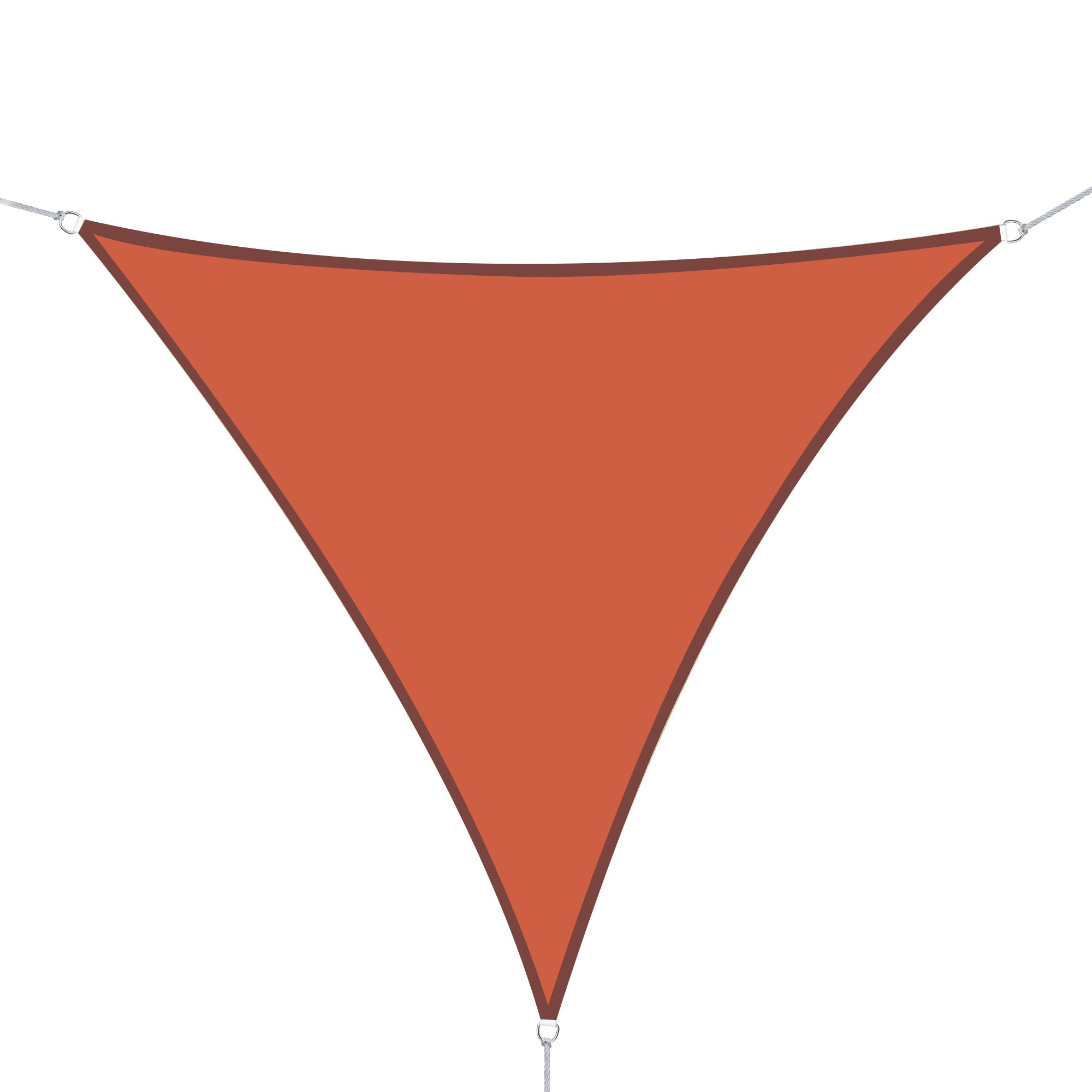 Outsunny Toldo vela color naranja sombrilla parasol triangulo Tela de Poliéster 160g/㎡ jardin playa camping sombra (varios colores y medidas), medida 3x3x3 metros, color naranja