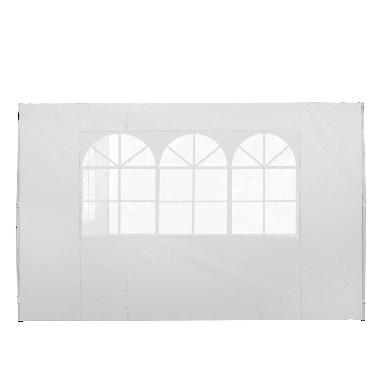 Outsunny 2 Paredes Laterales para Carpas de 3 x 3 m, 300x200 cm, Paredes Laterales de Repuesto para Cenador de Tela Oxford con Ventana, para Jardín, Exteriores, Fiestas, Blanco