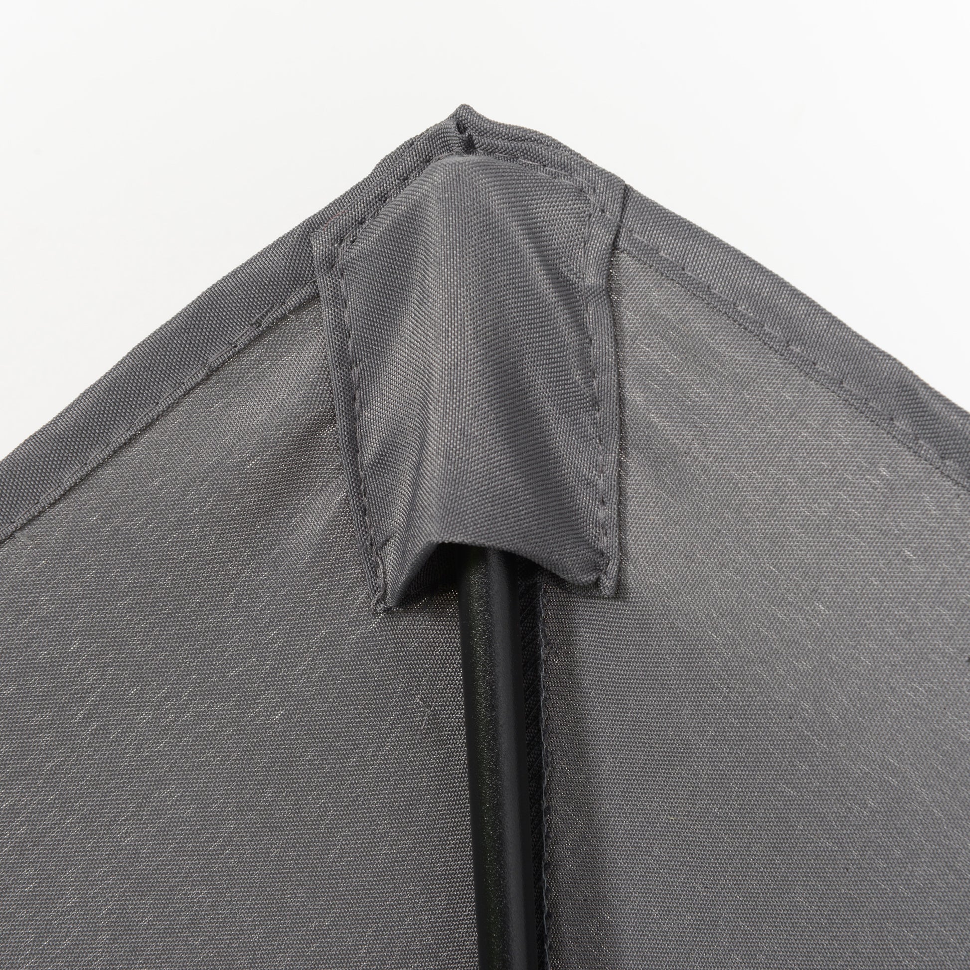 Outsunny Sombrilla de Terraza Exterior Ø2x2 m Parasol de Terraza Exterior con Techo de Ventilación y Poste Desmontable de Aluminio Sombrilla para Jardín Patio Gris Oscuro
