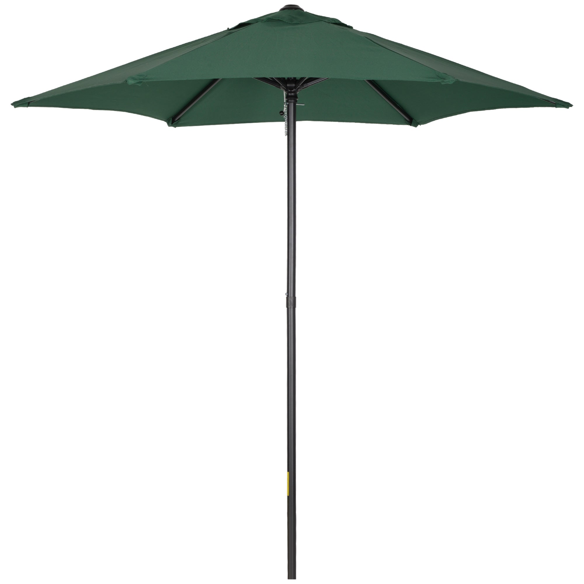 Outsunny Sombrilla de Terraza Exterior Ø2x2 m Parasol de Terraza Exterior con Techo de Ventilación y Poste Desmontable de Aluminio Sombrilla para Jardín Patio Verde