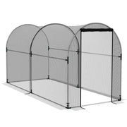 Outsunny Jaula de Cultivo Jaula de Protección con Soportes Puerta con Cremallera y Anti-UV para Proteger las Plantas en Jardín Terraza Patio 120x300x146 cm Negro