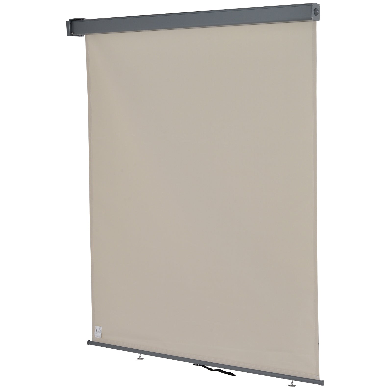 Toldo para Balcón Doble Posición Colocación en Techo o Pared Función Vertical y Horizontal con Tirador para Sombra y Privacidad 160x250 cm Beige