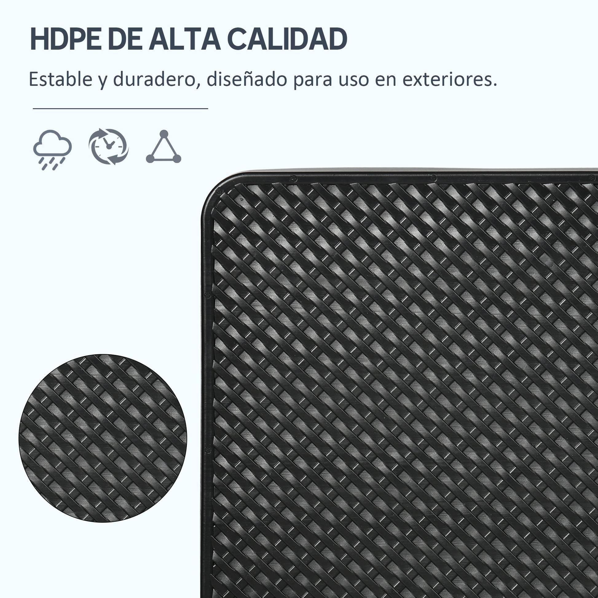 Outsunny Base para Sombrilla de 4 Piezas, Soporte para Parasol de HDPE Rellenable con Agua 59 kg o Arena 80 kg, para Jardín, Patio, Terraza, Negro