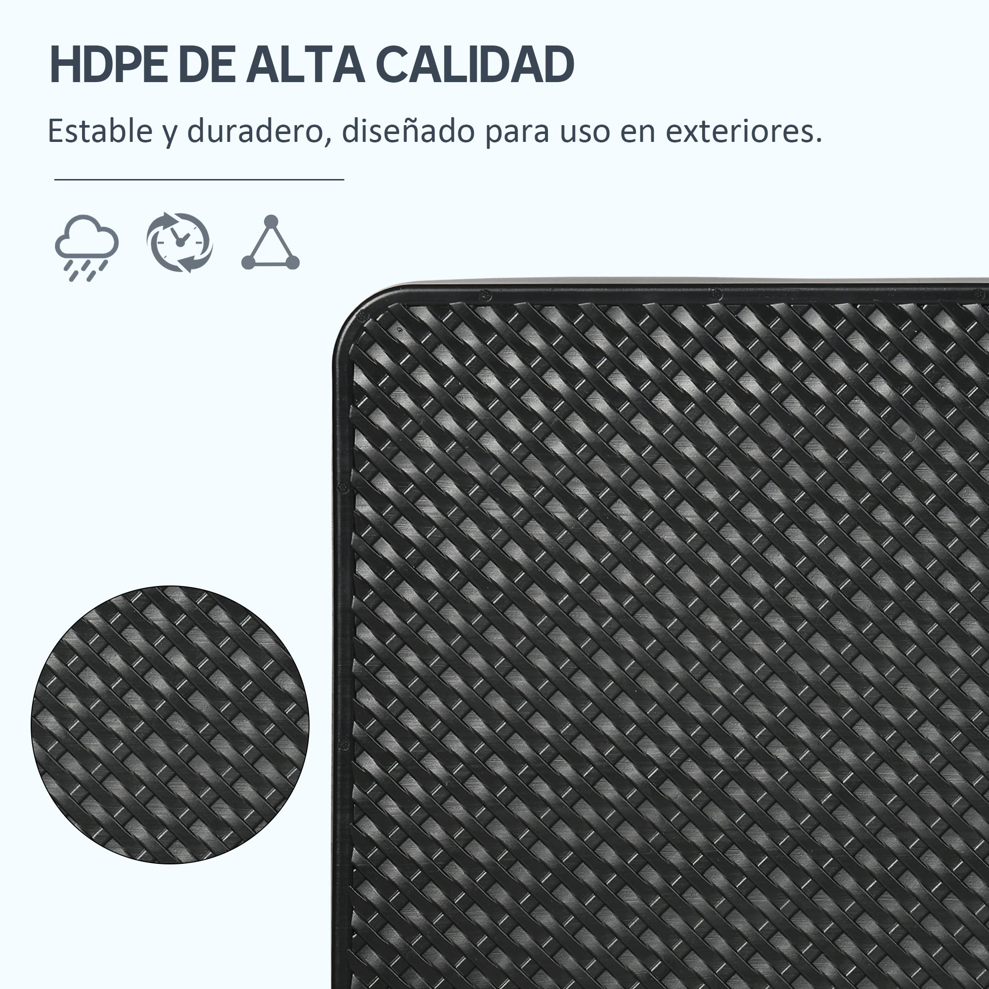 Outsunny Base para Sombrilla de 4 Piezas, Soporte para Parasol de HDPE Rellenable con Agua 59 kg o Arena 80 kg, para Jardín, Patio, Terraza, Negro
