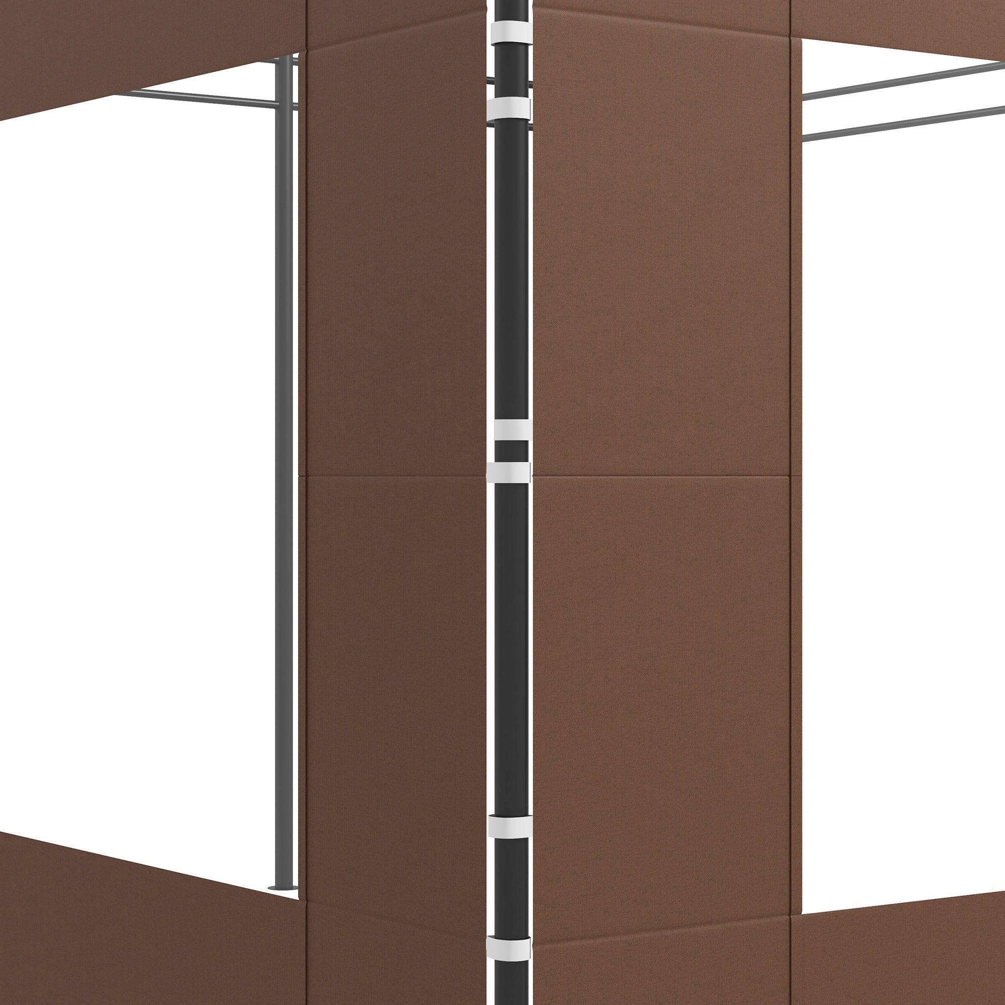 Outsunny Paredes Laterales para Carpa de 4 Paneles 295x195 cm Paredes Laterales de Repuesto de Tela Oxford con Ventana para Carpas de 6x3 m 3x3 m Marrón