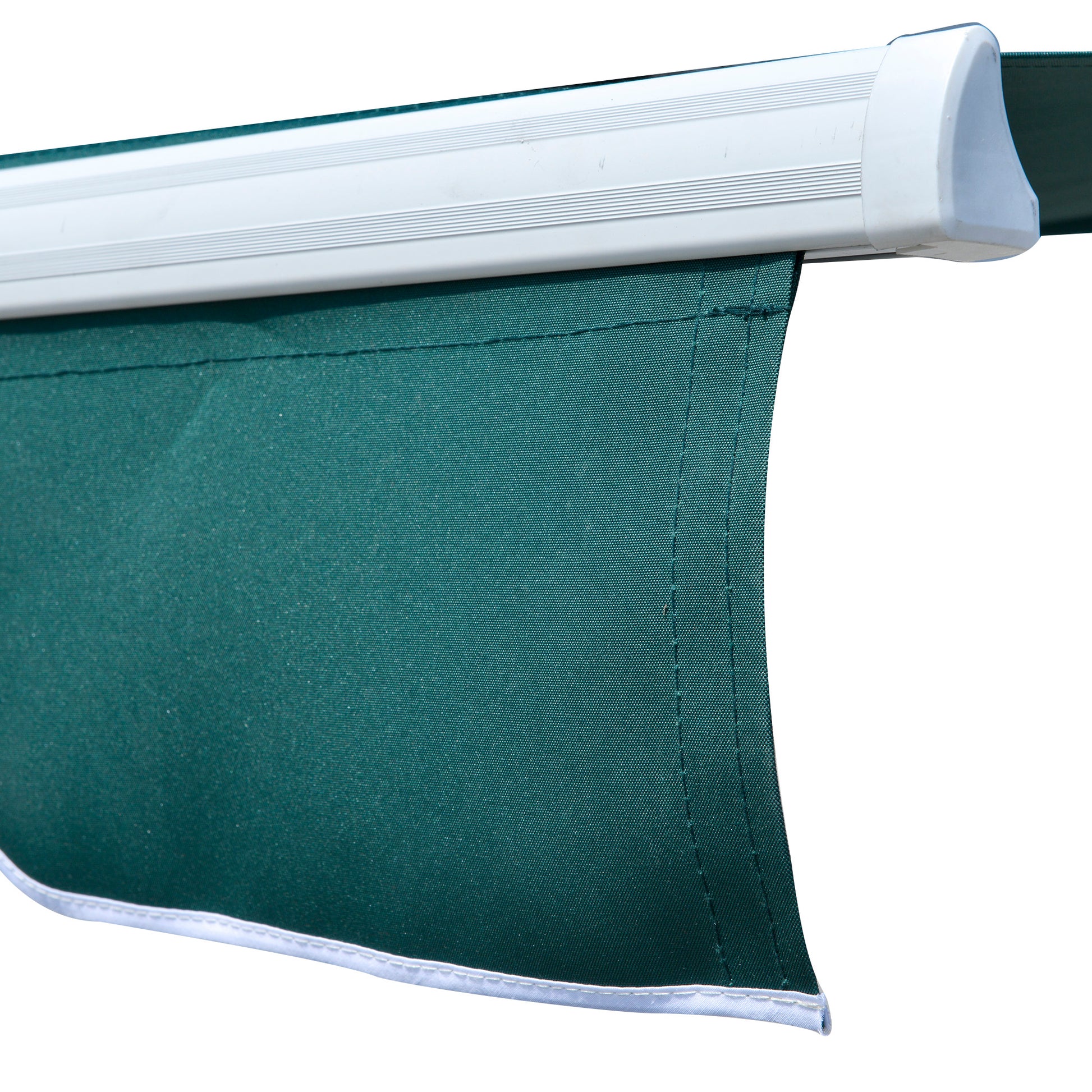 Outsunny Toldo Manual Retráctil con Manivela 250x200 cm de Aluminio Ángulo Ajustable Protección Solar para Ventanas Puertas Balcón Exterior Verde