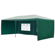 Outsunny Carpa de Jardín 6x3x2,5 m con 4 Paredes Laterales y 2 Ventanas Cenador Gazebo de Exterior Marco de Acero para Fiestas Eventos Bodas Verde