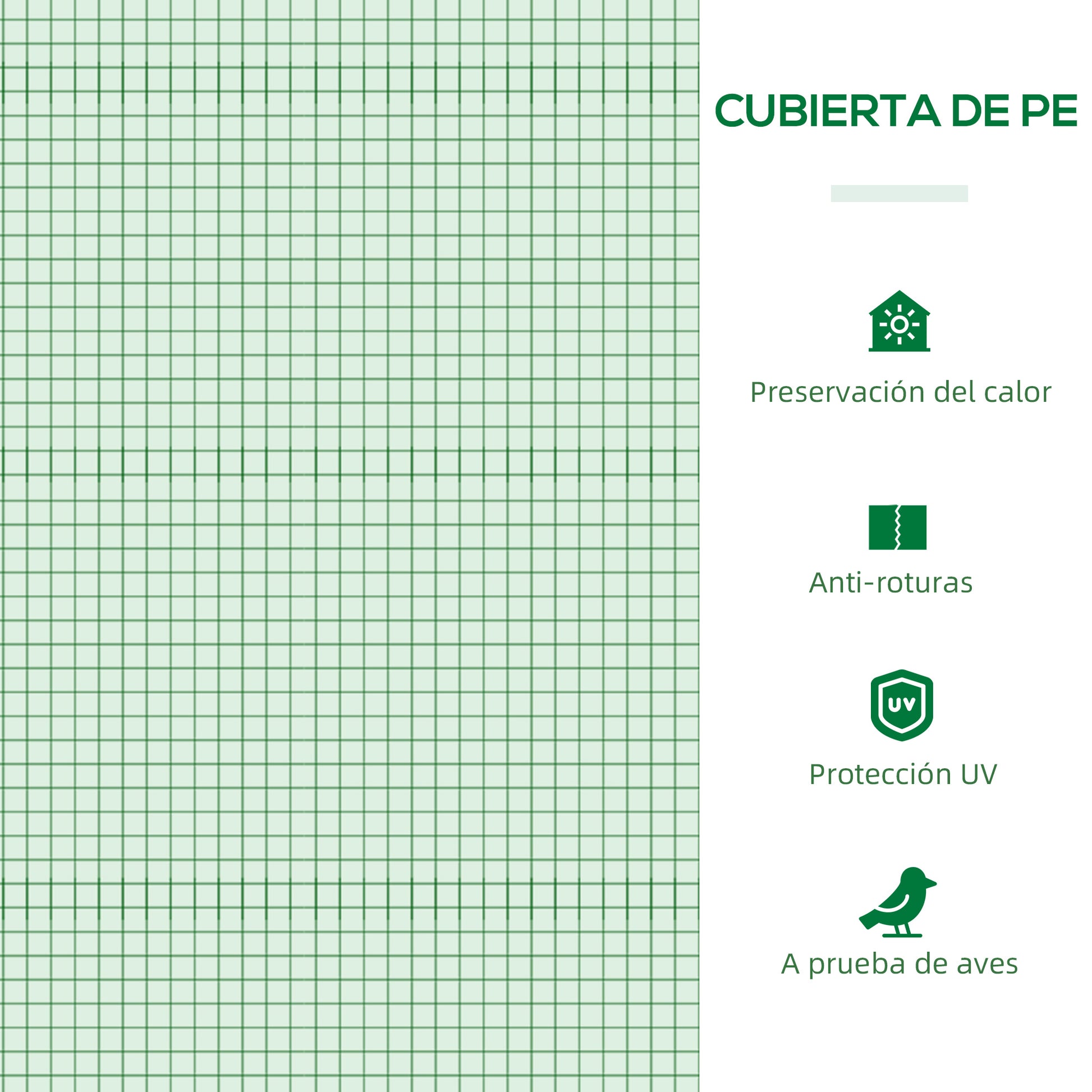 Outsunny Invernadero de Terraza 180x90x70 cm Caseta de Jardín con 2 Ventanas Enrollables Cubierta de PE y Marco de Metal Vivero Casero para Cultivo Plantas Flores Verde