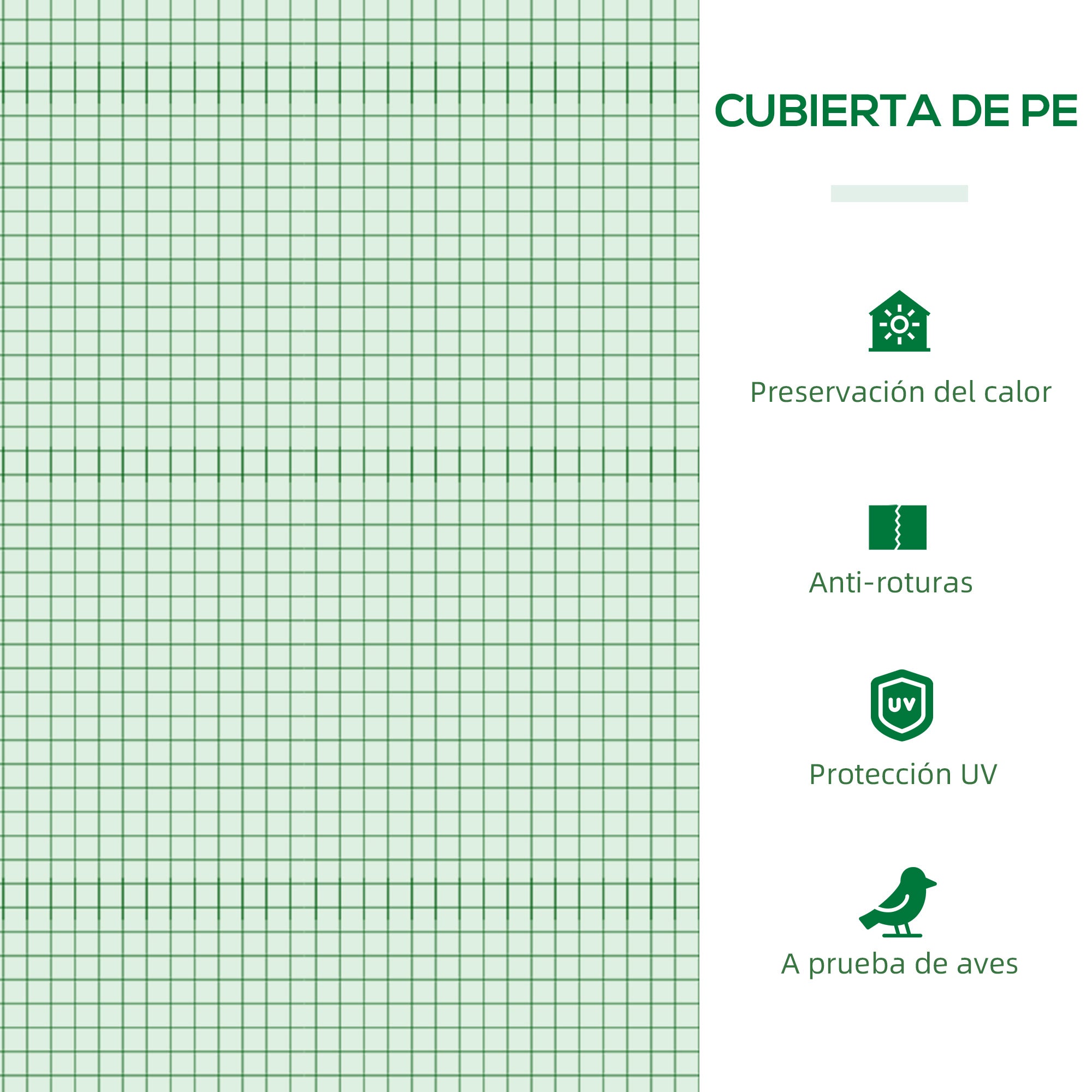 Outsunny Invernadero de Terraza 180x90x70 cm Caseta de Jardín con 2 Ventanas Enrollables Cubierta de PE y Marco de Metal Vivero Casero para Cultivo Plantas Flores Verde