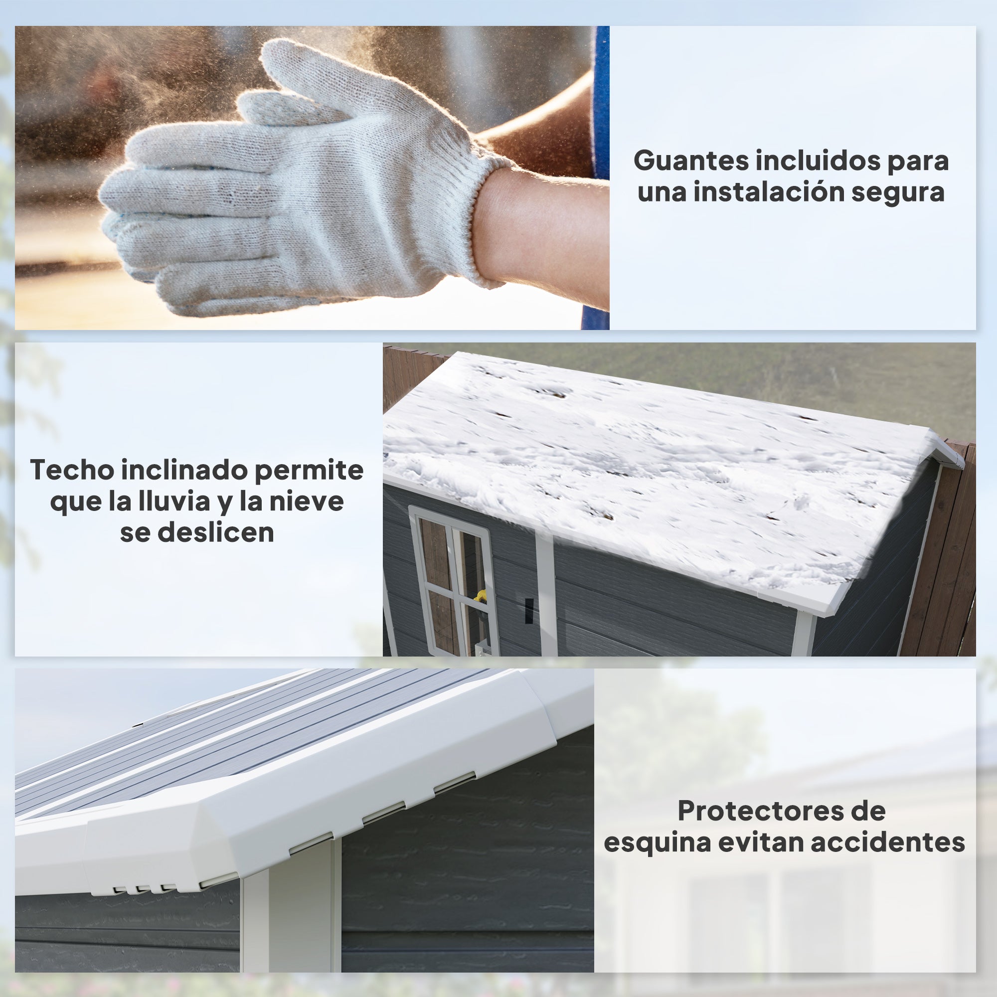 Outsunny Caseta de Jardín Exterior, 2,1 m², 131x186x198 cm, Cobertizo de Jardín Exterior con Suelo, Puerta con Cerradura, Ventana y 2 Ventilaciones, para Almacenamiento de Herramientas, Gris