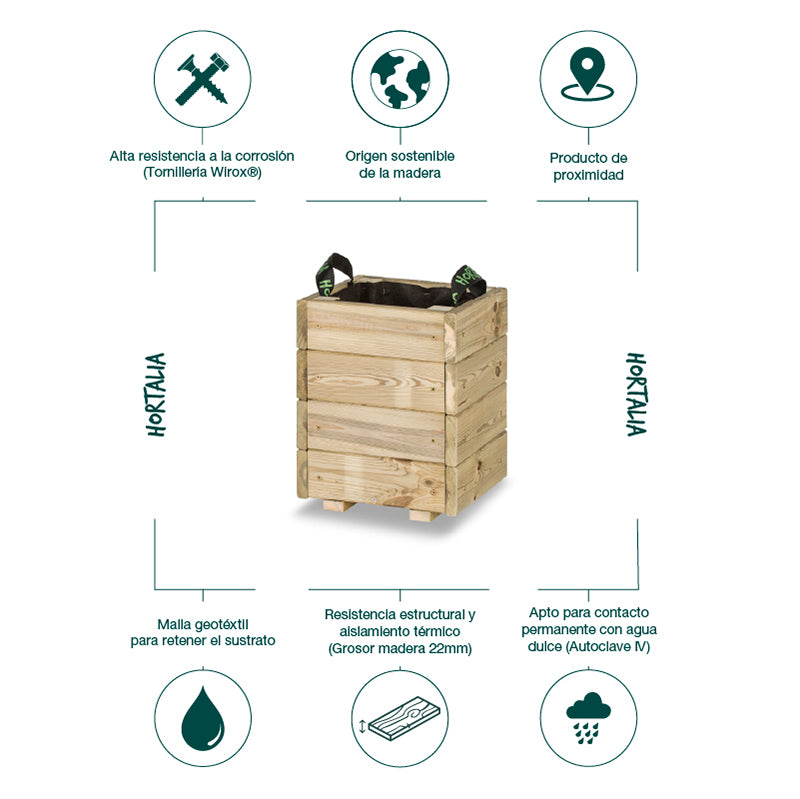 Jardinera PUN KD 30X30X40