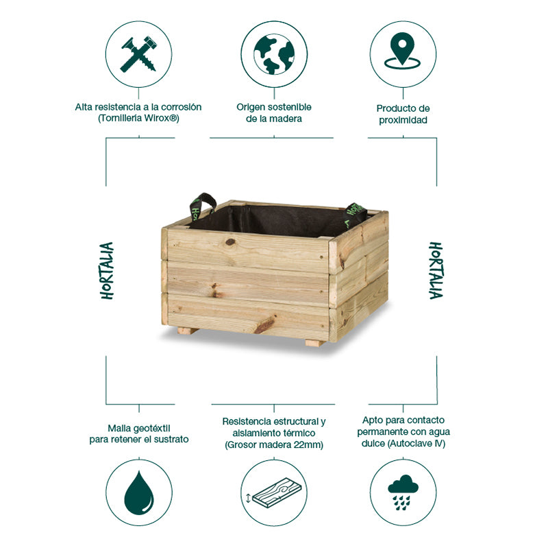 Jardinera PUN KD 50X50X40