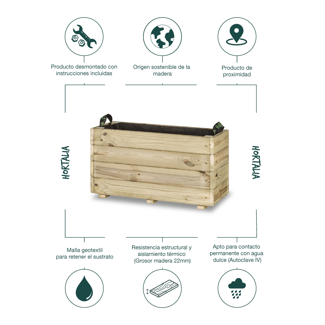 Jardinera GHIO KD 70X30X30