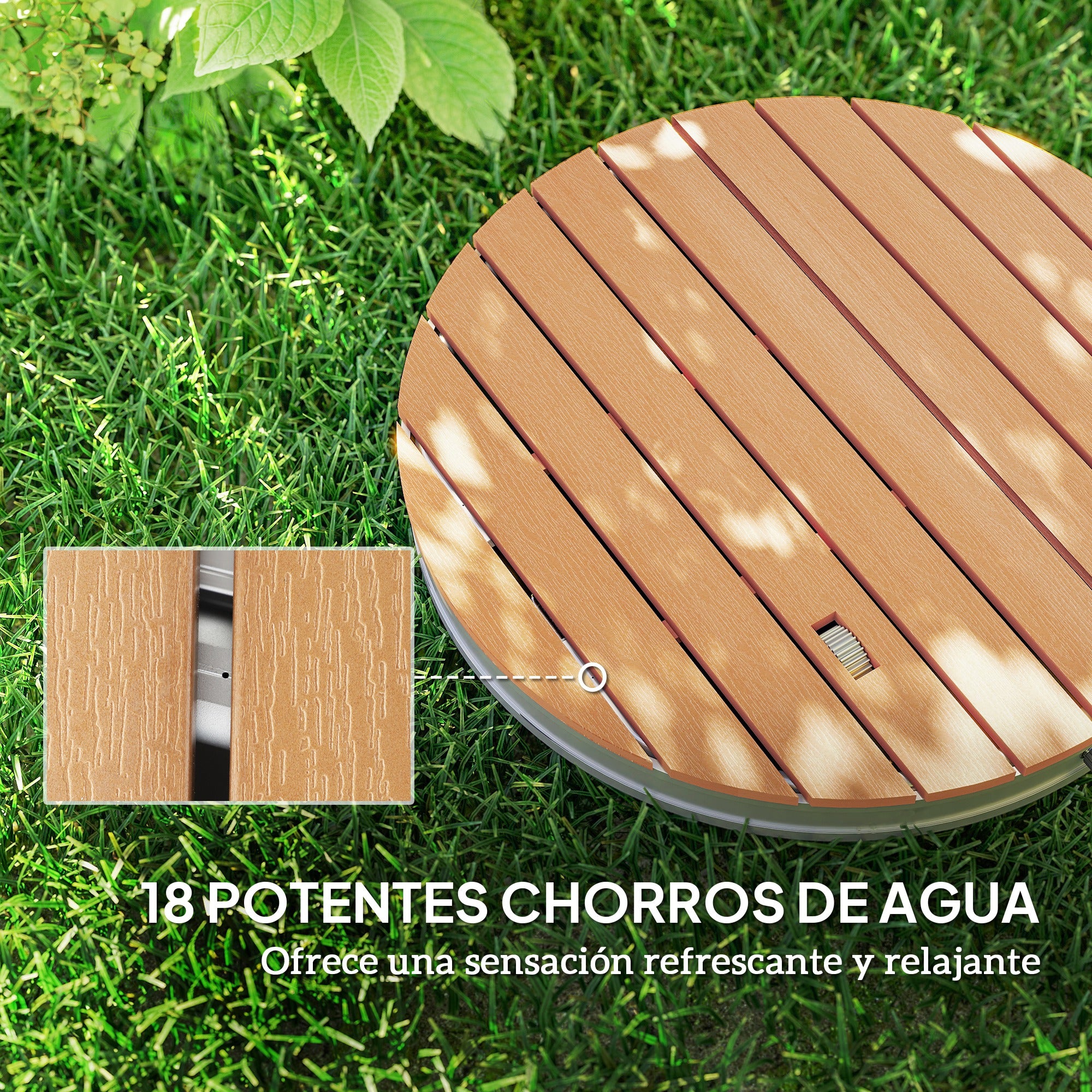 Outsunny Ducha de Jardín Portátil Ø70,5 cm Ducha Exterior de Suelo Altura Ajustable hasta 4 m Estructura de Aluminio Resistente al Agua a los Rayos UV y a Las Heladas para Camping Piscina Playa