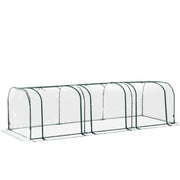 Outsunny Invernadero Caseta 300x100x80cm para Jardín Terraza Cultivo de Plantas Semilla Invernadero de Jardín Vivero Casero tipo Túnel Marco Acero y PVC