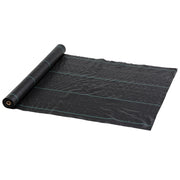Outsunny Malla Antihierbas Malla Antimaleza 1x100 m Malla Geotextil 60 g/m² para Control de Malezas y Malas Hierbas de Jardín Rollo de Malla Antimaleza Negro
