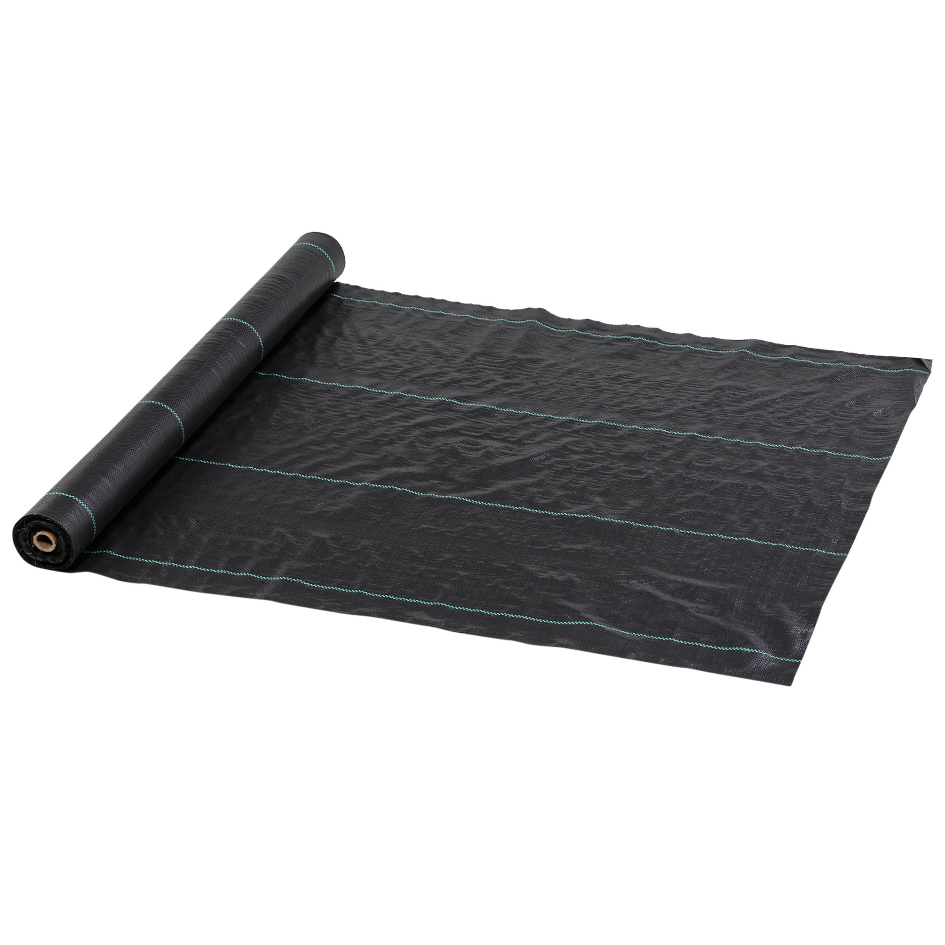 Outsunny Malla Antihierbas Malla Antimaleza 1x100 m Malla Geotextil 60 g/m² para Control de Malezas y Malas Hierbas de Jardín Rollo de Malla Antimaleza Negro
