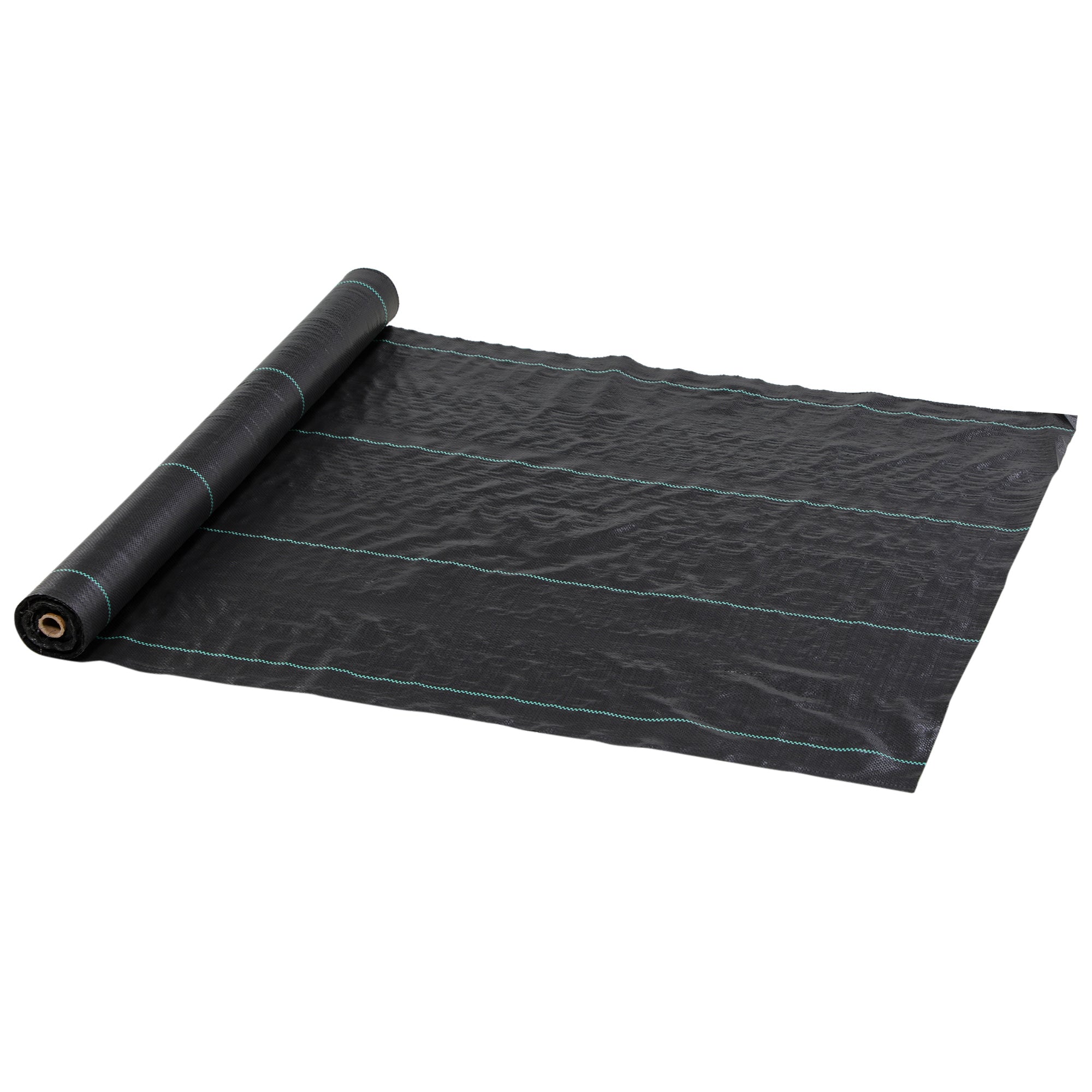 Outsunny Malla Antihierbas Malla Antimaleza 1x100 m Malla Geotextil 60 g/m² para Control de Malezas y Malas Hierbas de Jardín Rollo de Malla Antimaleza Negro
