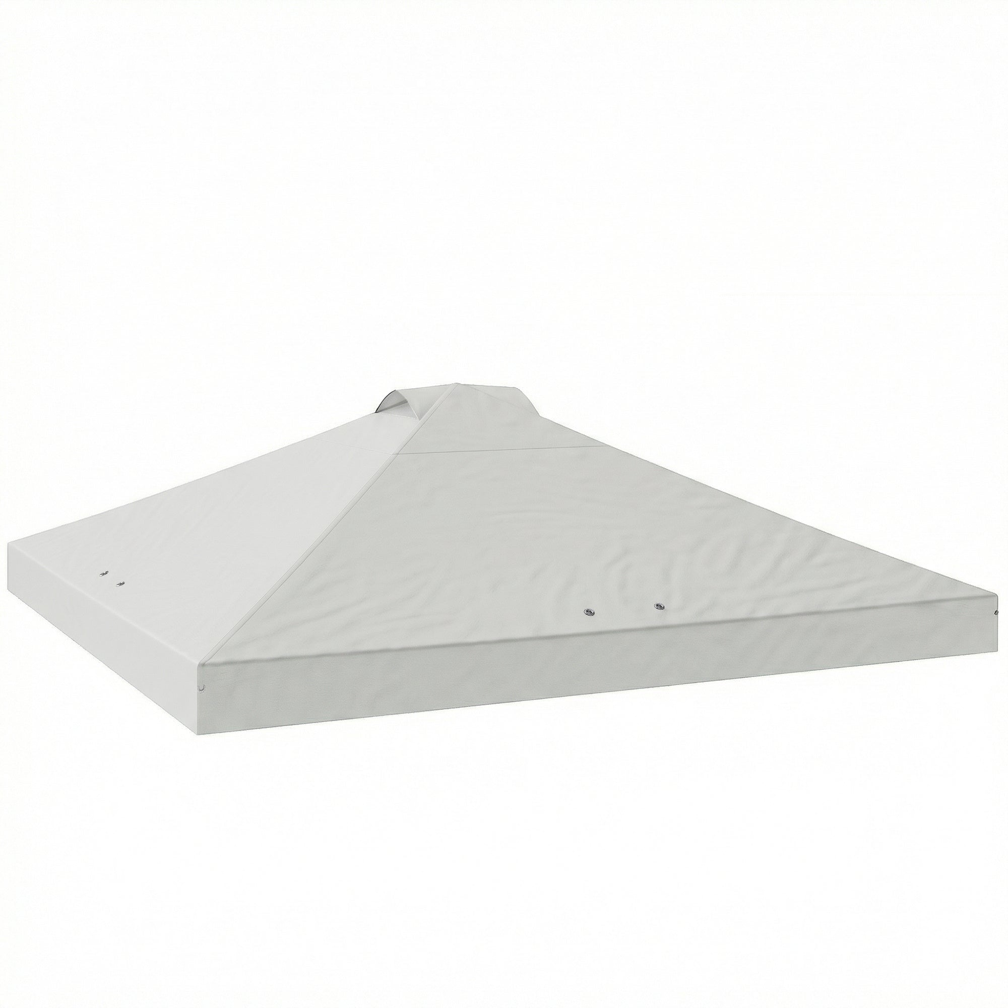 Outsunny Toldo de Pérgola de Recambio 3x3 m Techo de Repuesto para Carpa Plegable de Jardín de Tela Oxford 210D con 8 Orificios de Drenaje y Doble Ventilación Protección UV 50+ SOLO TOLDO Blanco