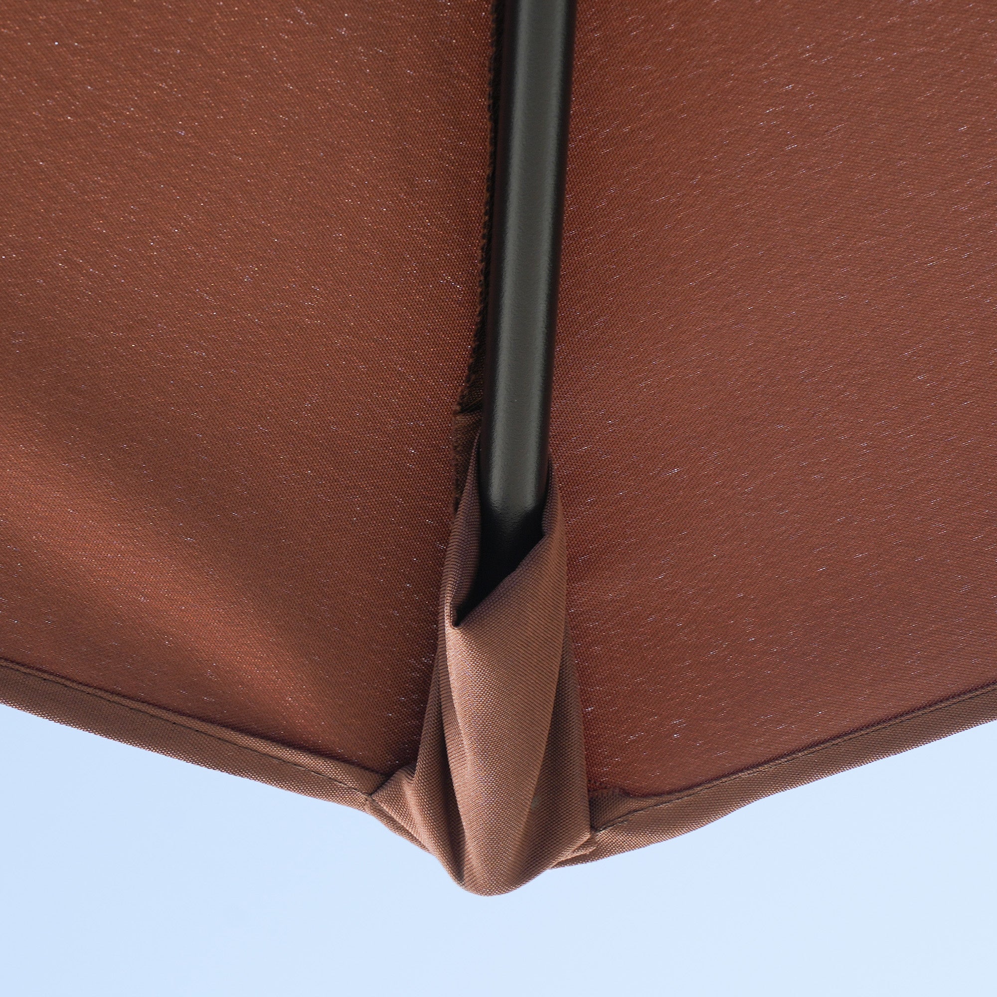 Outsunny Sombrilla de Pared de Jardín 200x190x240 cm Parasol de Terraza con Manivela Poste de Acero y Base Cruzada Anti-UV para Terraza Balcón Café