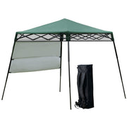 Outsunny Carpa Plegable 2,2x2,2x2m con Lateral Altura Ajustable Protección UV 50+ de Acero y Tela Oxford con Bolsa de Transporte Impermeable Gazebo para Exterior Verde