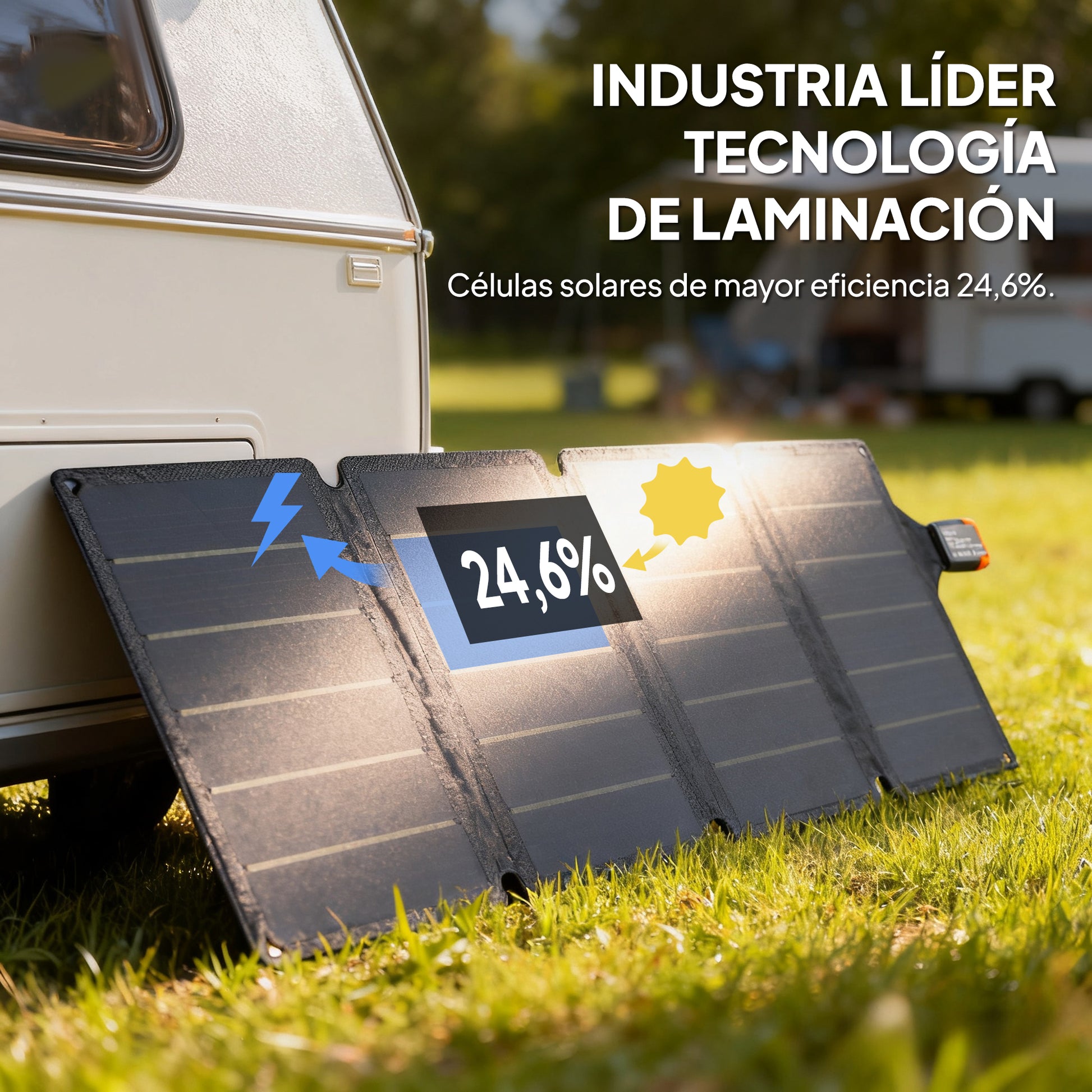 HOMCOM 36W Cargador Solar Plegable, Panel Solar Portátil con Puertos USB-A y Tipo-C, IP67 Impermeable, Placa Solar Plegable con Superficie de ETFE, para Cargar Teléfonos, Tablets, Camping y Senderismo