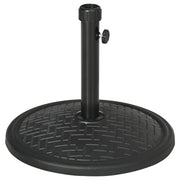 Outsunny Base de Sombrilla de Hormigón Soporte para Parasol de 14 kg Pie de Parasol para Mástil de Ø32-38 mm para Jardín Terraza Patio Ø46x34 cm Negro