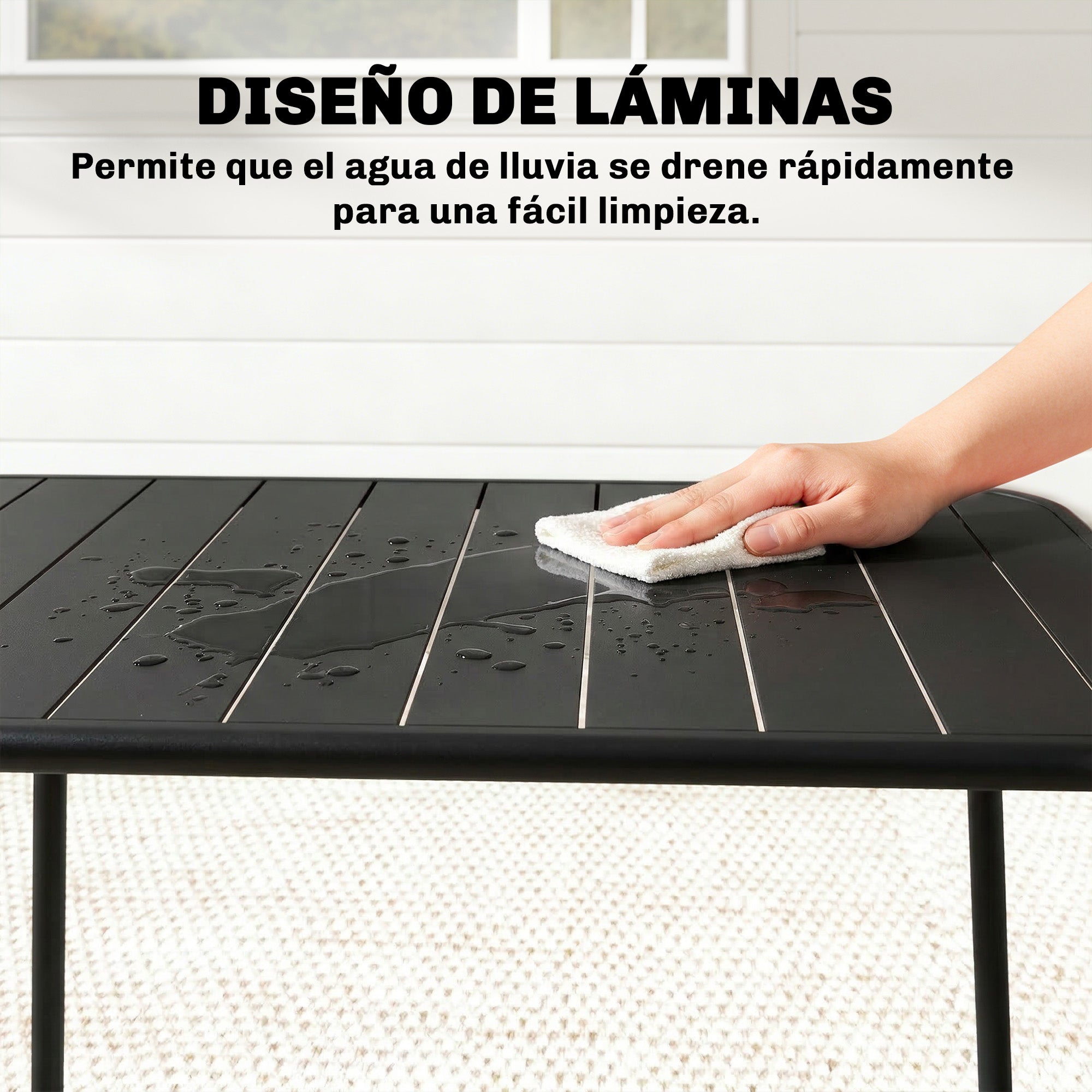 Outsunny Mesa de Comedor de Jardín Rectangular, 120x70x72 cm, Mesa de Terraza Exterior de Acero con Tablero con Listones, para 4 Personas, Carga 50 kg, para Patio, Balcón, Gris
