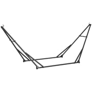 Outsunny Soporte para Hamaca Plegable Portátil, 2 en 1, Soporte para Silla Colgante con Estructura de Metal y Bolsa de Transporte, Carga 120 kg, para Hamaca 2,5 m y Silla 1,5 m de Largo, Negro