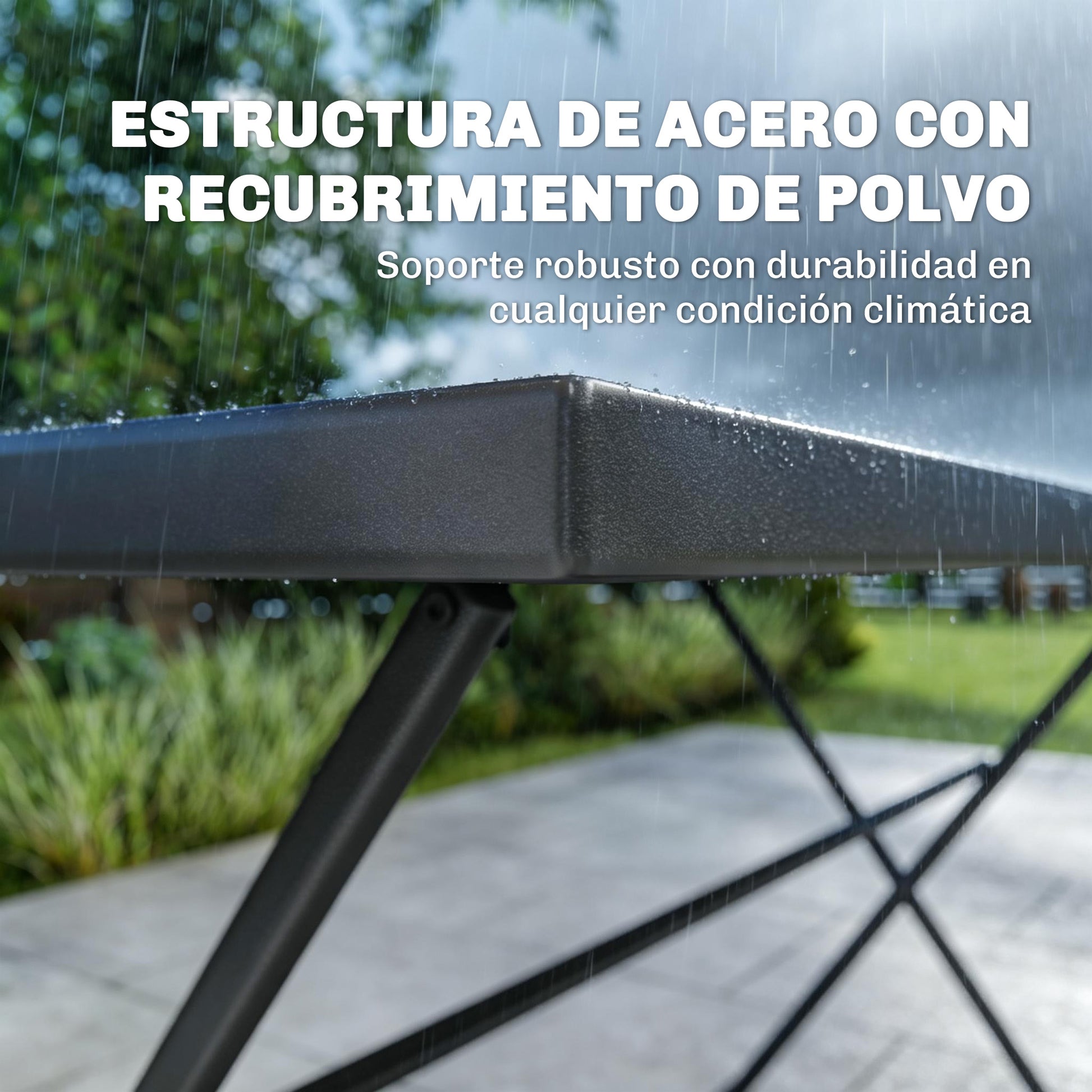 Outsunny Conjunto de Mesa y Sillas Jardín de 5 Piezas, Muebles de Jardín Exterior con 4 Sillas Plegables y Mesa Plegable, para Terraza, Patio, Gris