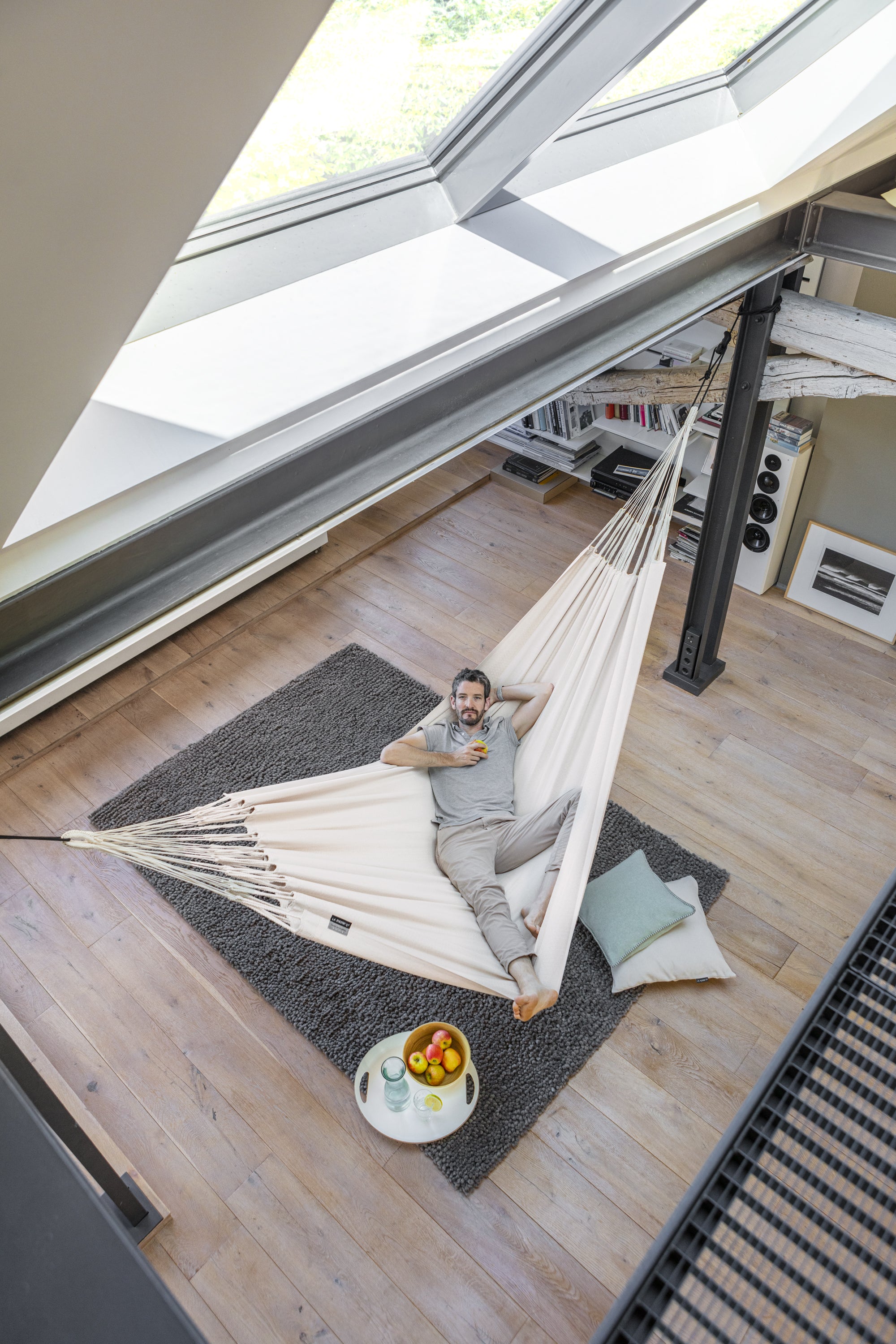 Hamaca Kingsize de jardín y terraza Modesta Latte - La Siesta