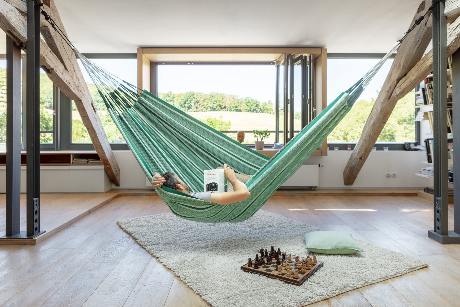 Hamaca Kingsize para jardín y terraza Modesta Agave - La Siesta