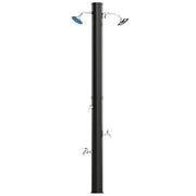 Outsunny Ducha de Jardín Solar 35 L Ducha Solar Exterior con 2 Cabezales Giratorios Grifos de Pies y Agua Caliente Máximo 55 °C para Piscina Camping Patio 73x18x217 cm Negro