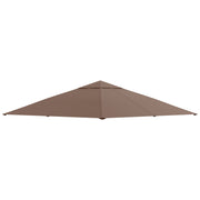 Outsunny Techo de Repuesto 300x300 cm para Cenador de Jardín Cubierta de Repuesto de Gazebo Pabellón Exterior con 8 Orificios de Drenaje y Ventilación Café