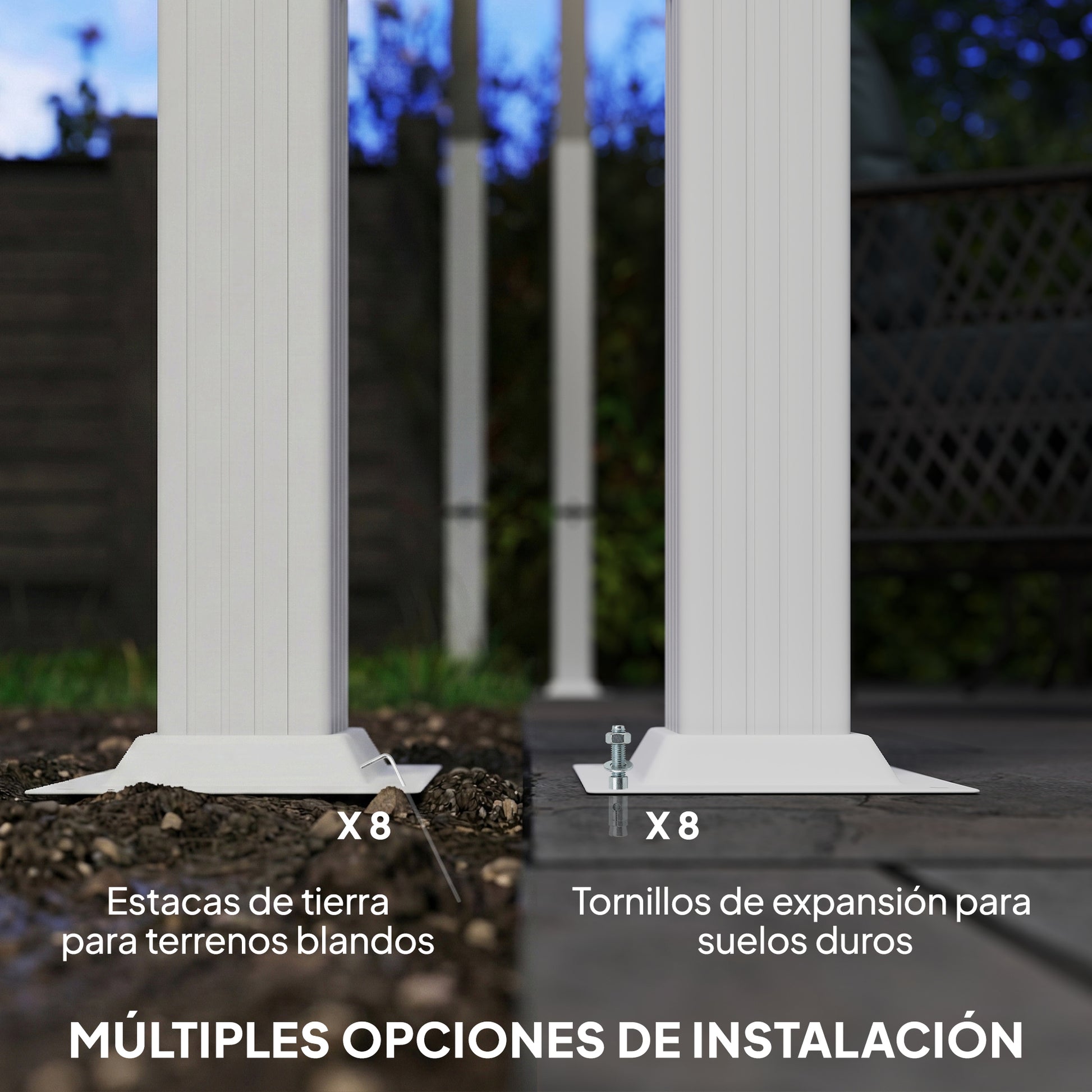 Outsunny Pérgola de Jardín 4x3 m con Techo Retráctil, Cenador de Jardín con Protección UPF30+, Orificios de Drenaje, Estructura Metálica, Pabellón para Patio, Terraza, Exterior, Beige