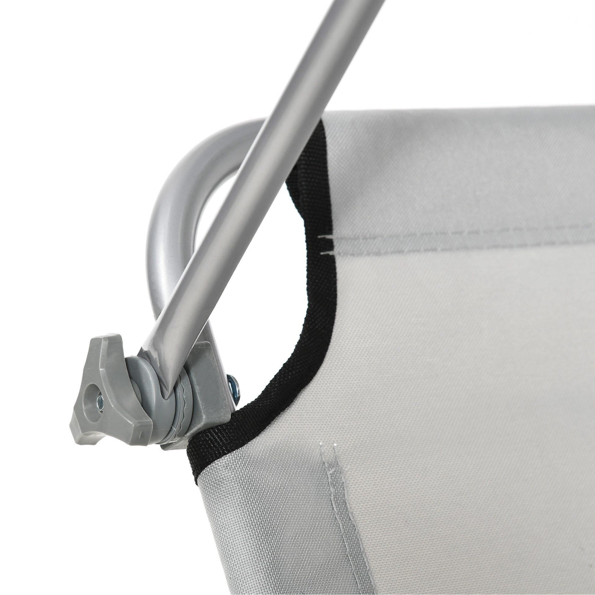 Outsunny Set de 2 Tumbonas Plegables Tumbonas de Jardín Exterior Reclinables con Toldo Desmontable con Ángulo Regulable Respaldo Ajustable en 4 Niveles para Terraza Piscina Patio 187x58x36 cm Gris