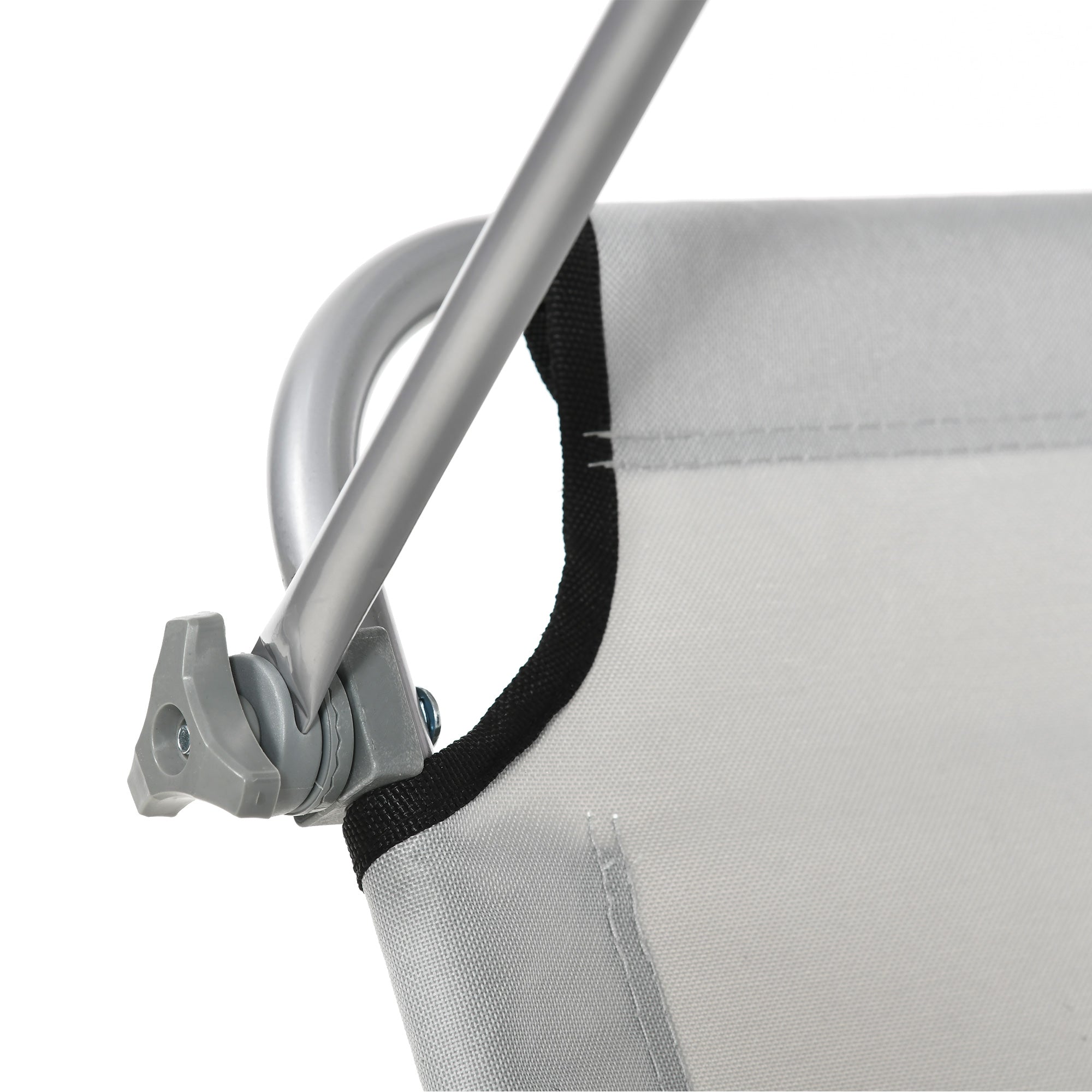 Outsunny Set de 2 Tumbonas Plegables Tumbonas de Jardín Exterior Reclinables con Toldo Desmontable con Ángulo Regulable Respaldo Ajustable en 4 Niveles para Terraza Piscina Patio 187x58x36 cm Gris