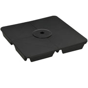 Outsunny Pesos para Base de Sombrilla en Voladizo de 4 Piezas Rellenable de Arena 120 kg o Agua 160 kg para Sombrilla de Plátano Base Cruzada 90x90x10,5 cm Negro