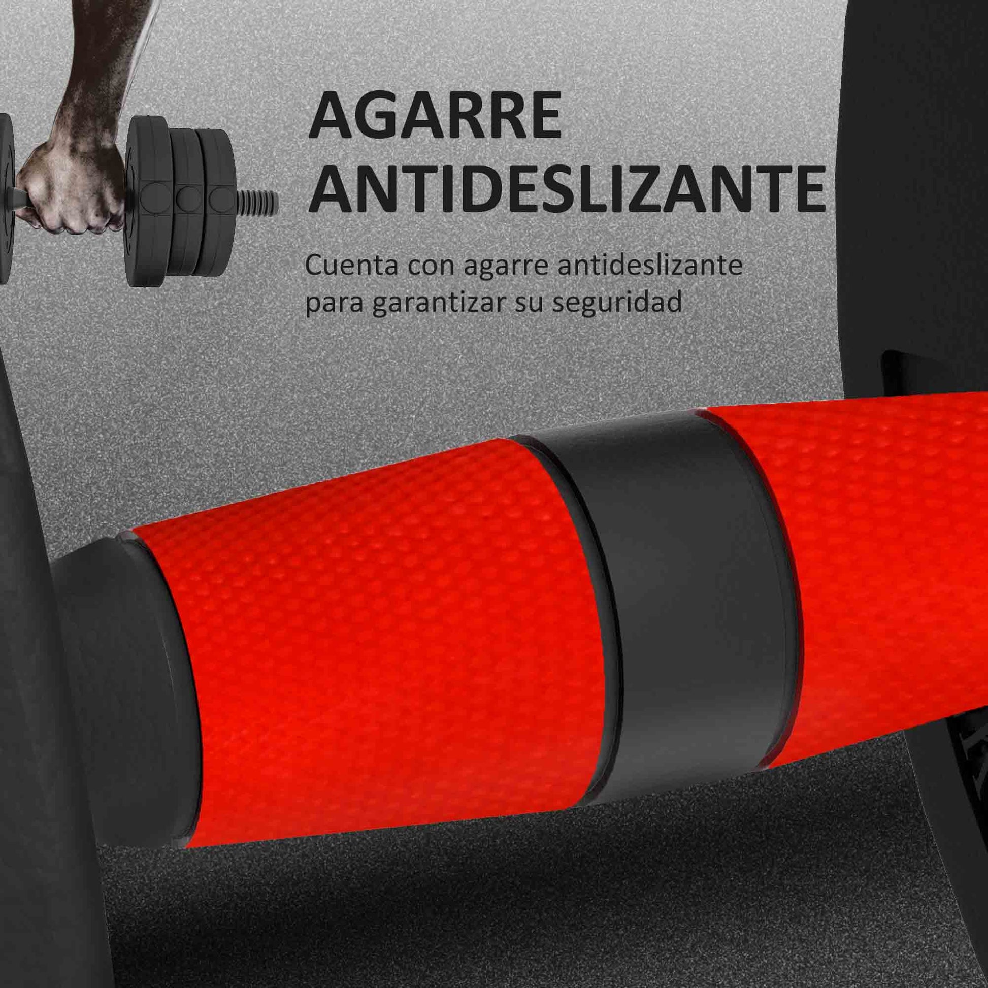HOMCOM Juego de Mancuernas Ajustables, 2 en 1, 20kg, Juego de Pesas con Barra de Conexión y Mango Antideslizante, Pesas y Mancuernas para Hombres y Mujeres, Ejercicio de Fitness, Casa Gimnasio