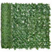 Outsunny Seto Artificial Ocultación Jardín en Rollo 3x1 m Pantalla de Valla de Privacidad de Hiedra Artificial para Terraza Balcón Exterior Decoración de Hojas Verde