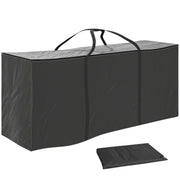 Outsunny Bolsa de Almacenamiento para Cojines de Jardín Impermeable, Bolsa de Almacenamiento para Árbol de Navidad, Oxford 600D Resistente con Asas, Funda de Cojines para Exterior, 175x55x75 cm, Negro